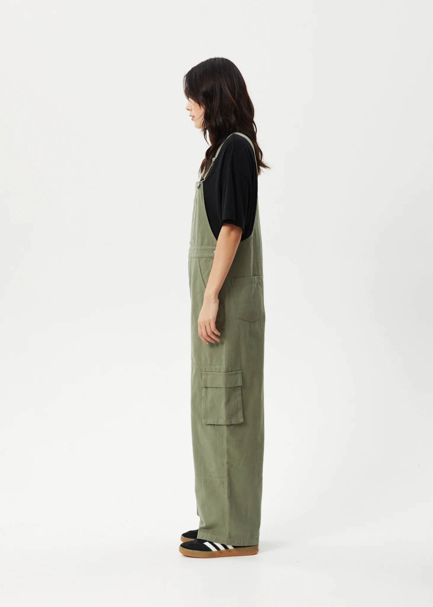 AFENDS Womens Fraser - Utility Overall - Olive - Image 4