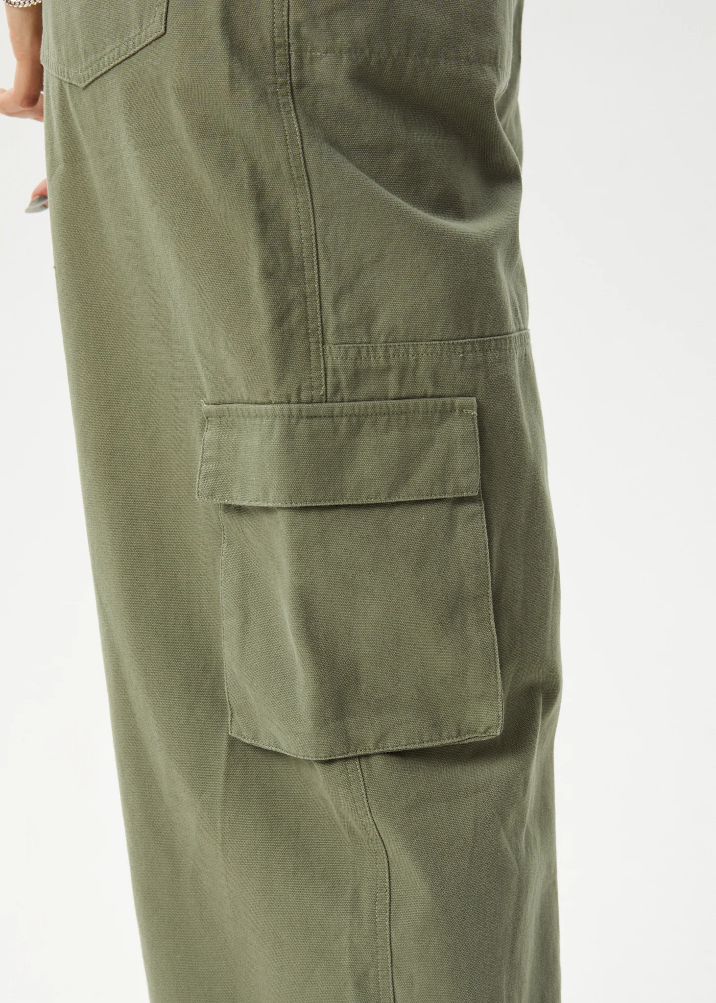 AFENDS Womens Fraser - Utility Overall - Olive - Image 7