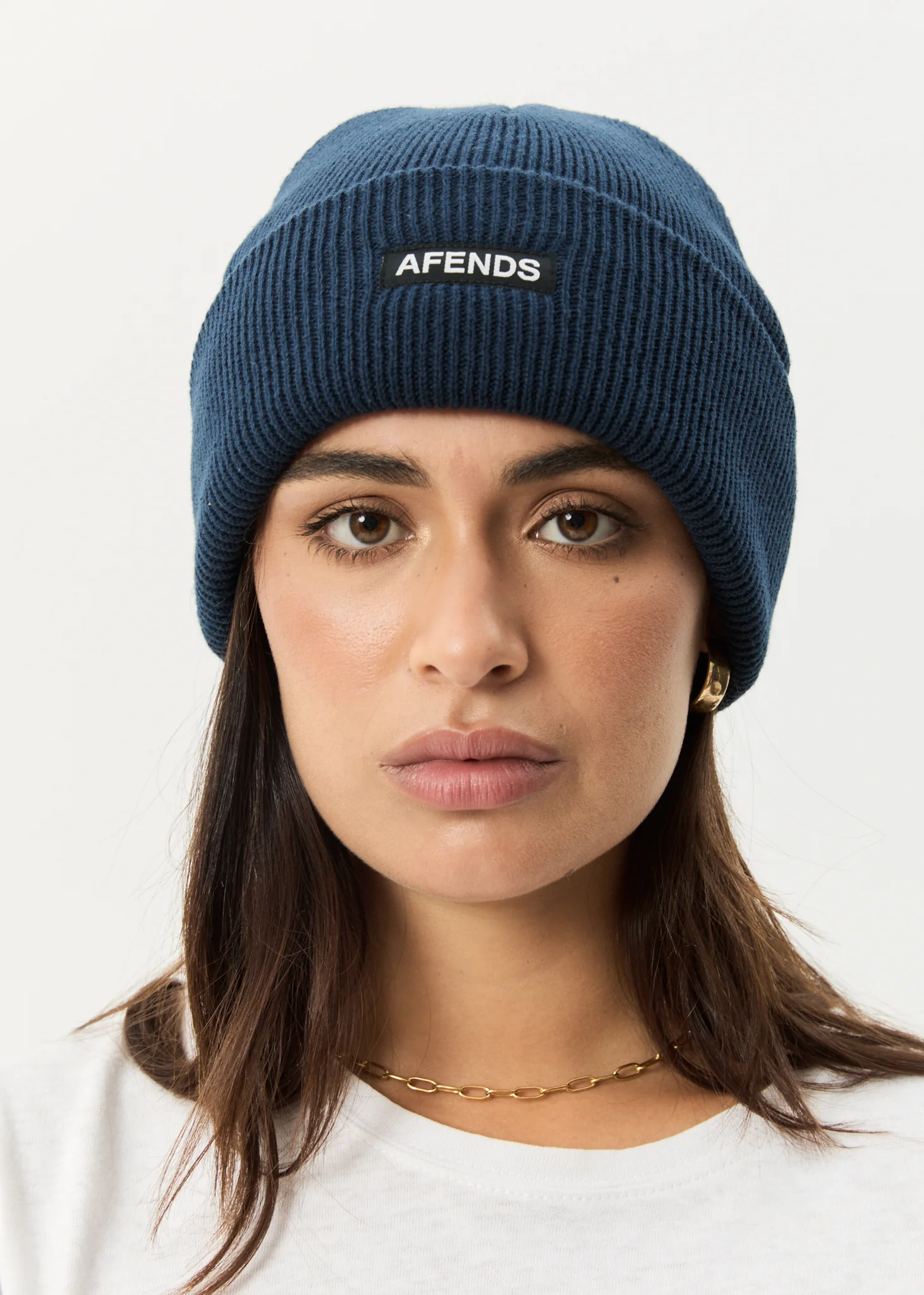 AFENDS Mens Hometown - Knit Beanie - Navy - Image 4