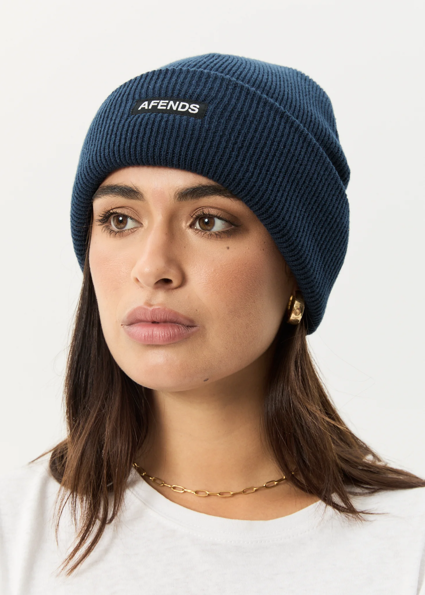 AFENDS Mens Hometown - Knit Beanie - Navy - Image 6