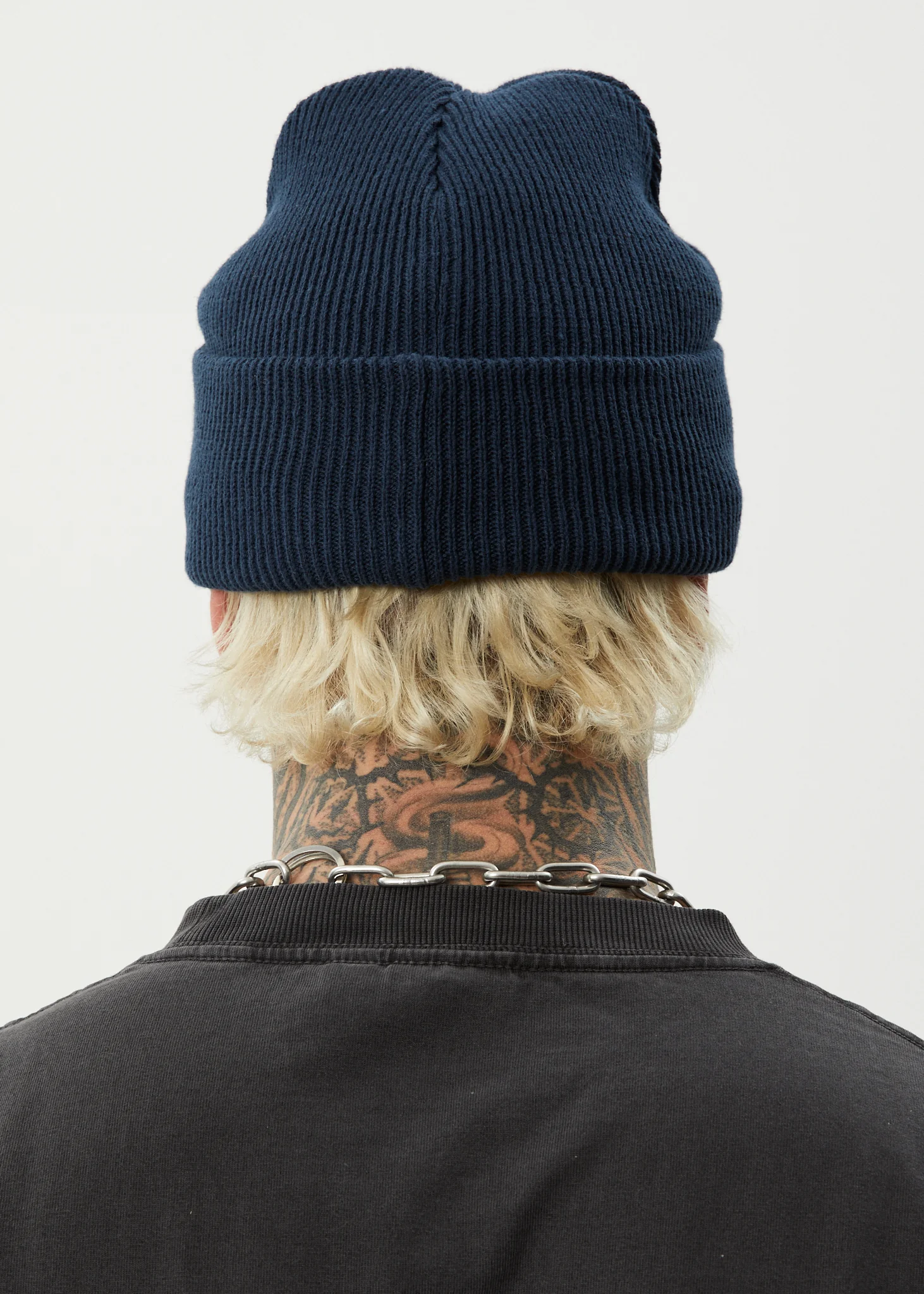 AFENDS Mens Hometown - Knit Beanie - Navy - Image 9