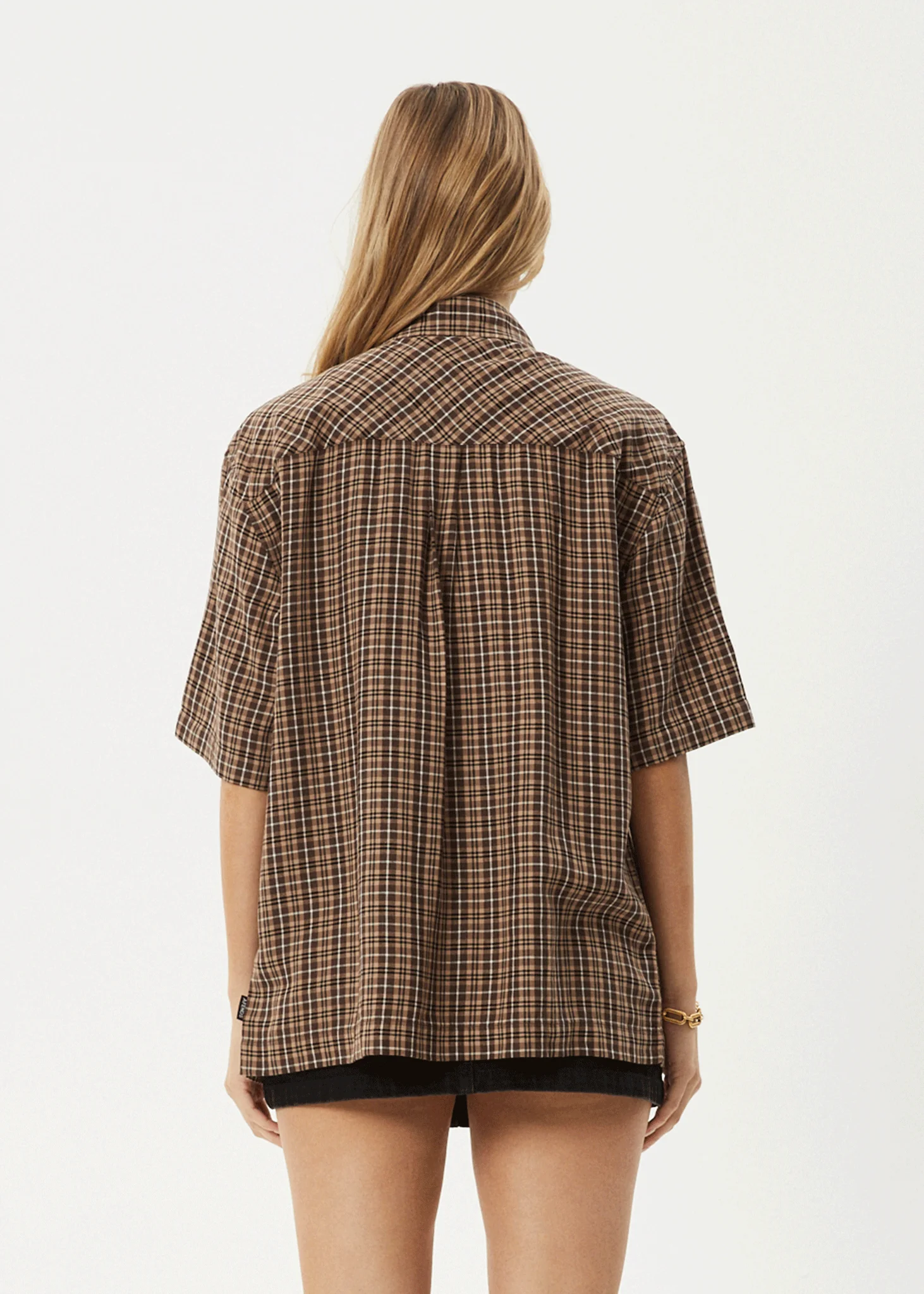 AFENDS Mens Hometown - Short Sleeve Shirt - Coffee - Image 8