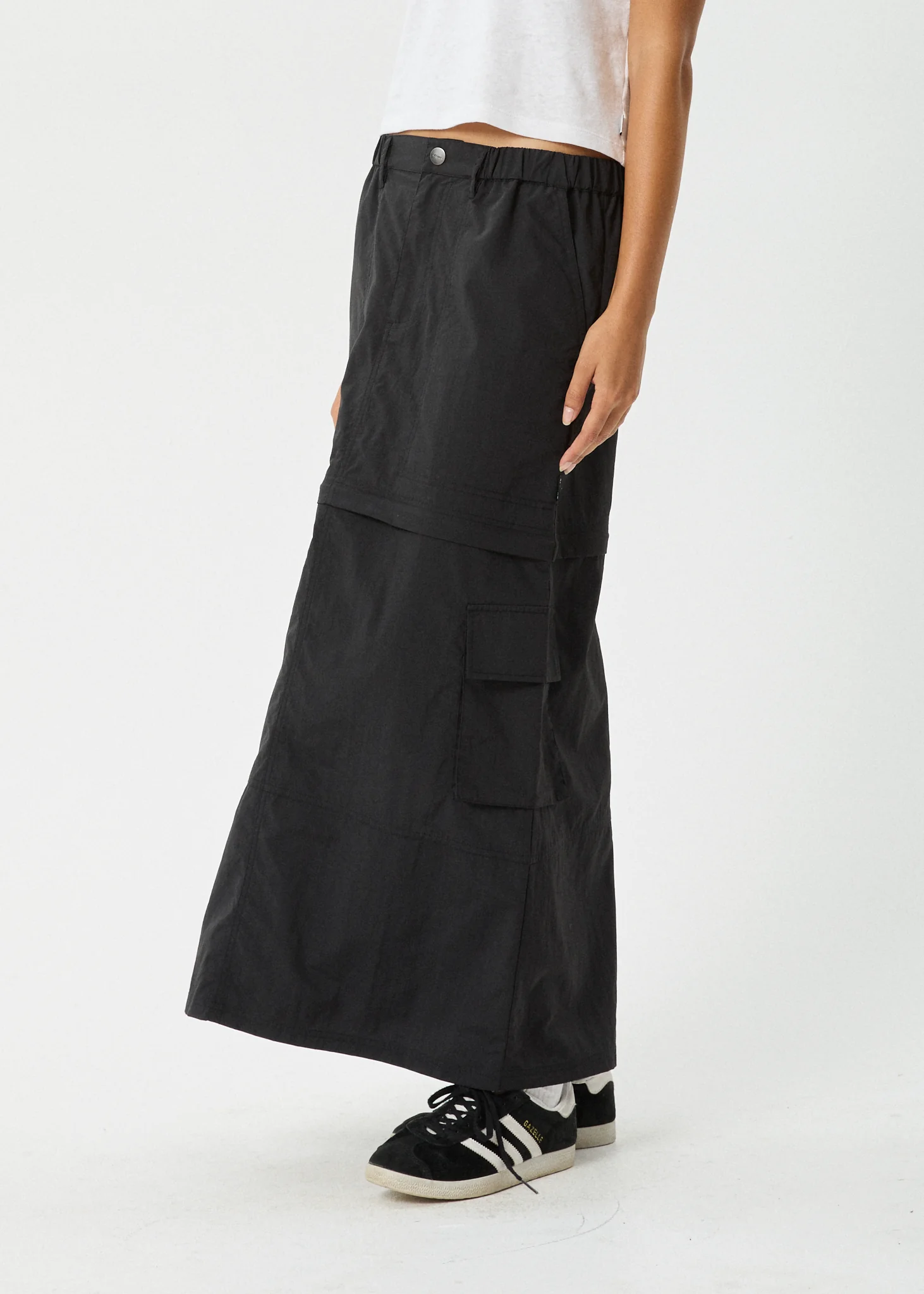 AFENDS Womens Instinct - Zip Off Maxi Skirt - Black - Image 5