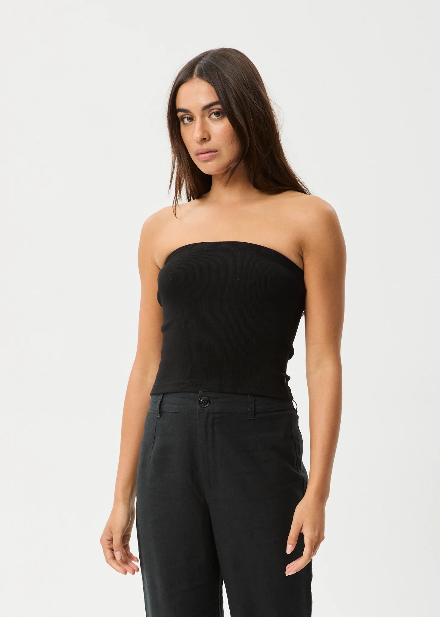 AFENDS Womens Jamie - Rib Tube Top - Black - Image 4