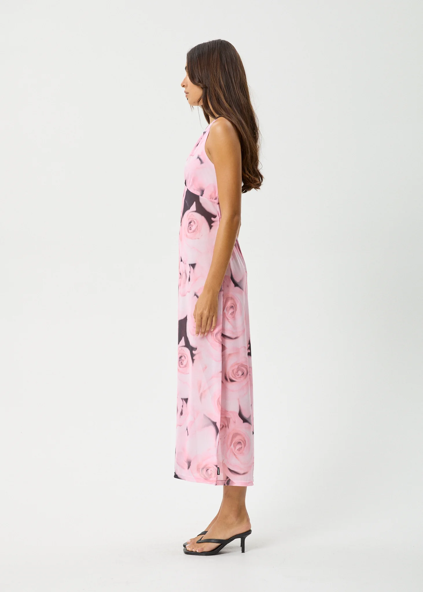 AFENDS Womens Marinette - Sheer Maxi Dress - Rose - Image 4