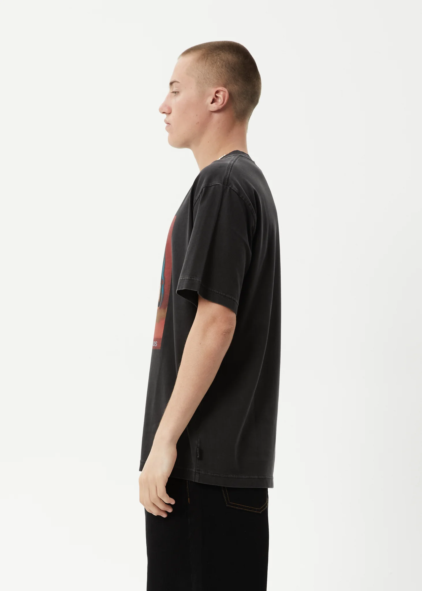 AFENDS Mens Apocalypso - Retro Tee - Stone Black - Image 5