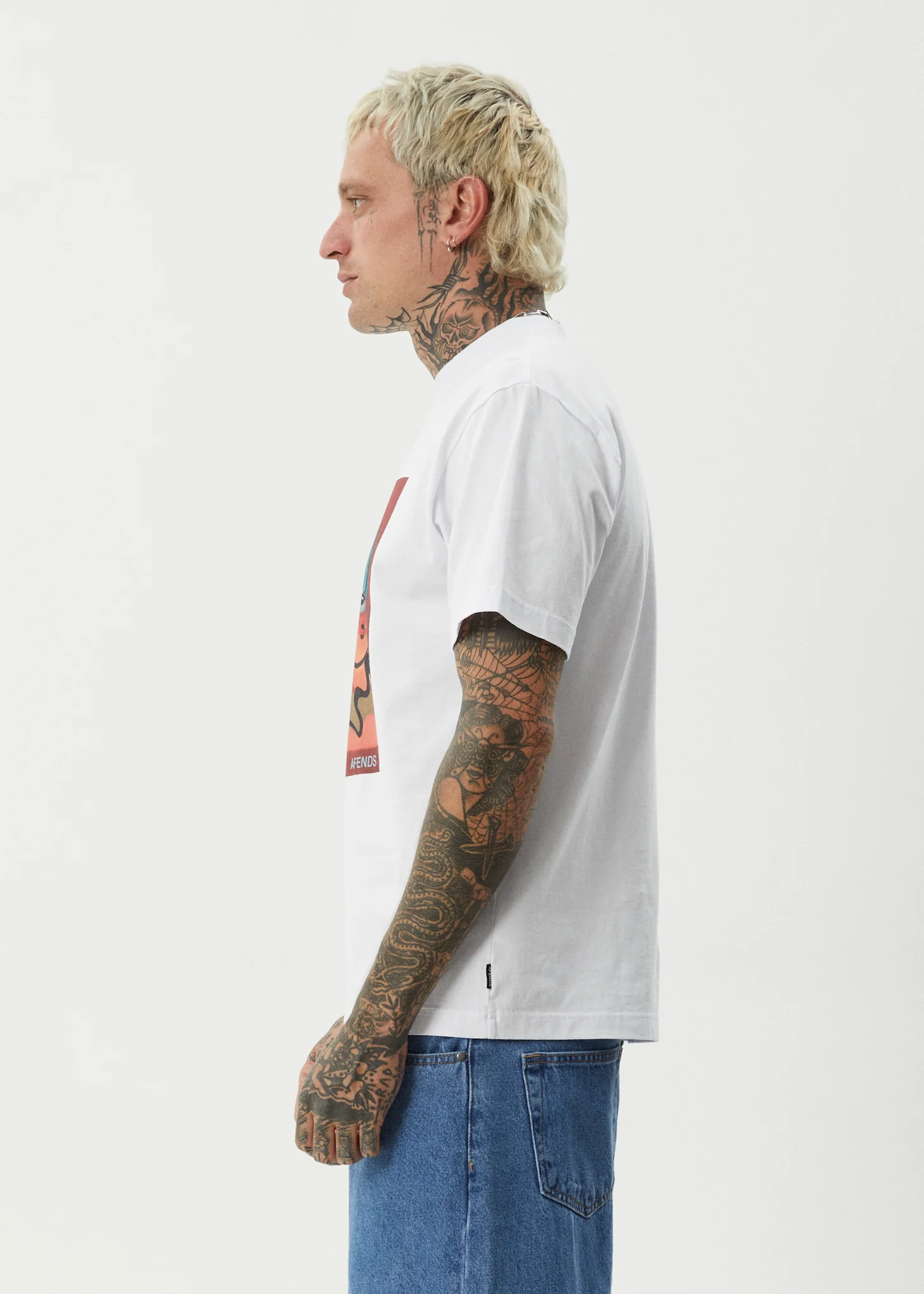 AFENDS Mens Apocalypso - Retro Tee - White - Image 4