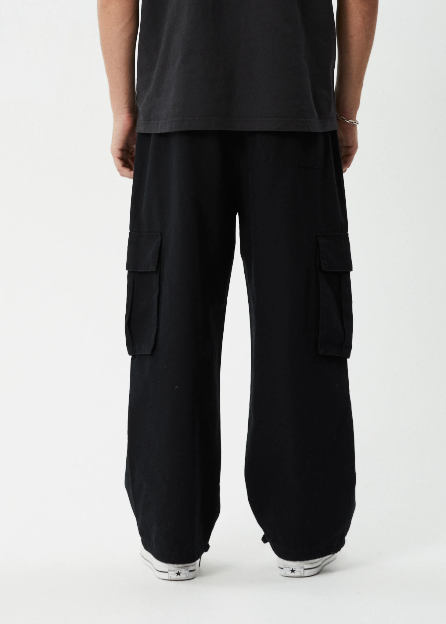 AFENDS Mens Atlas Canvas - Cargo Pant - Black - Image 5
