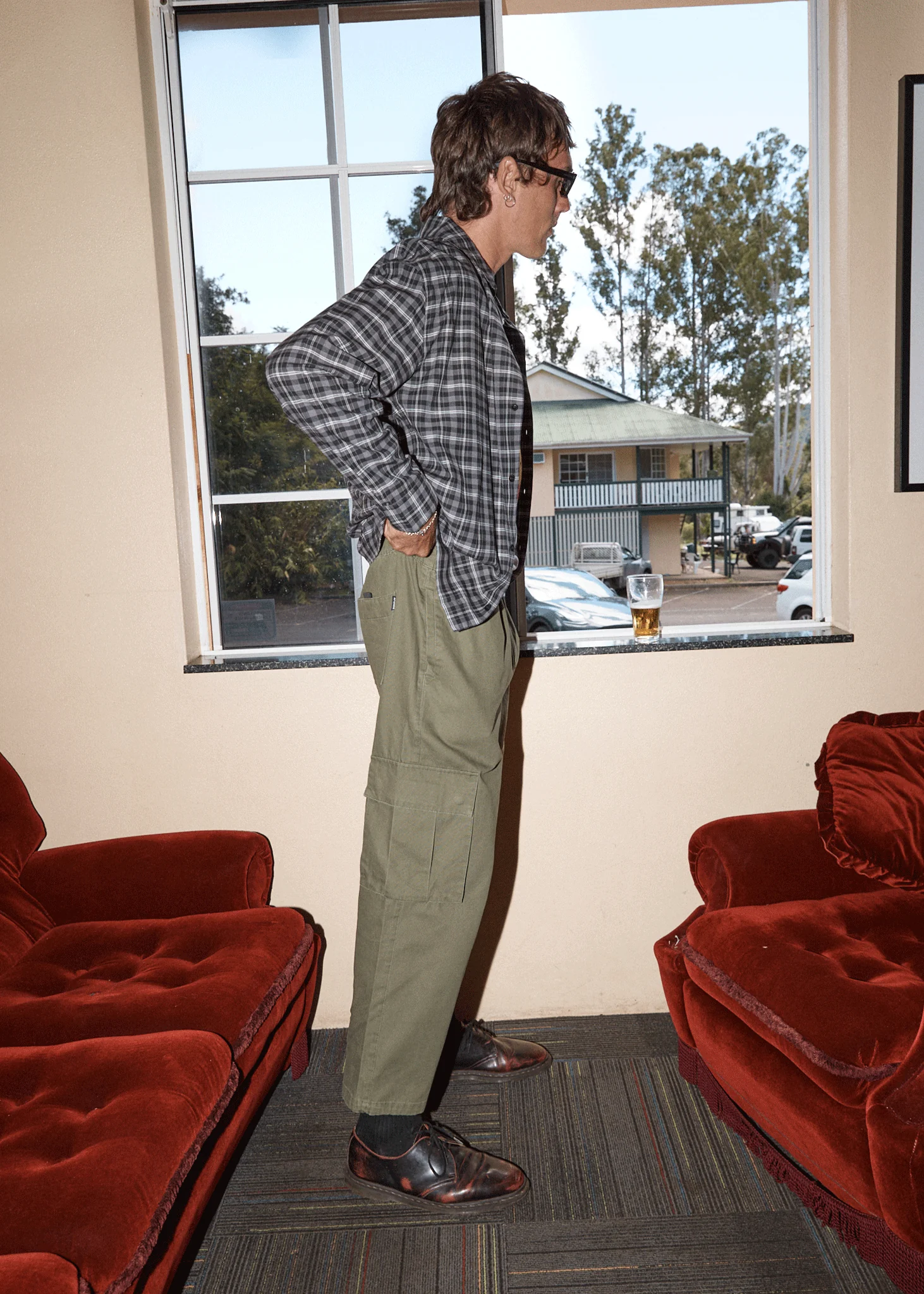 AFENDS Mens Atlas Canvas - Cargo Pant - Military - Image 7