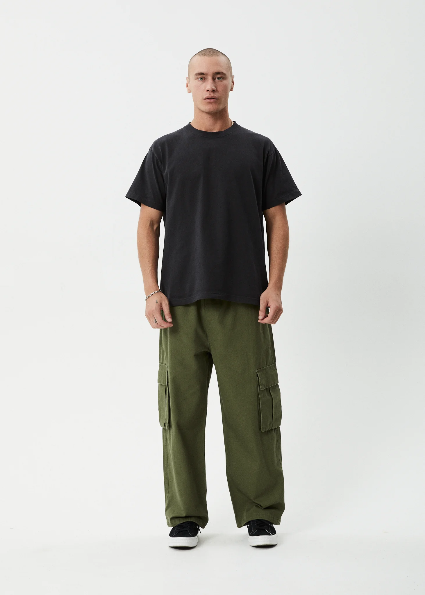 AFENDS Mens Atlas Canvas - Cargo Pant - Military - Image 8