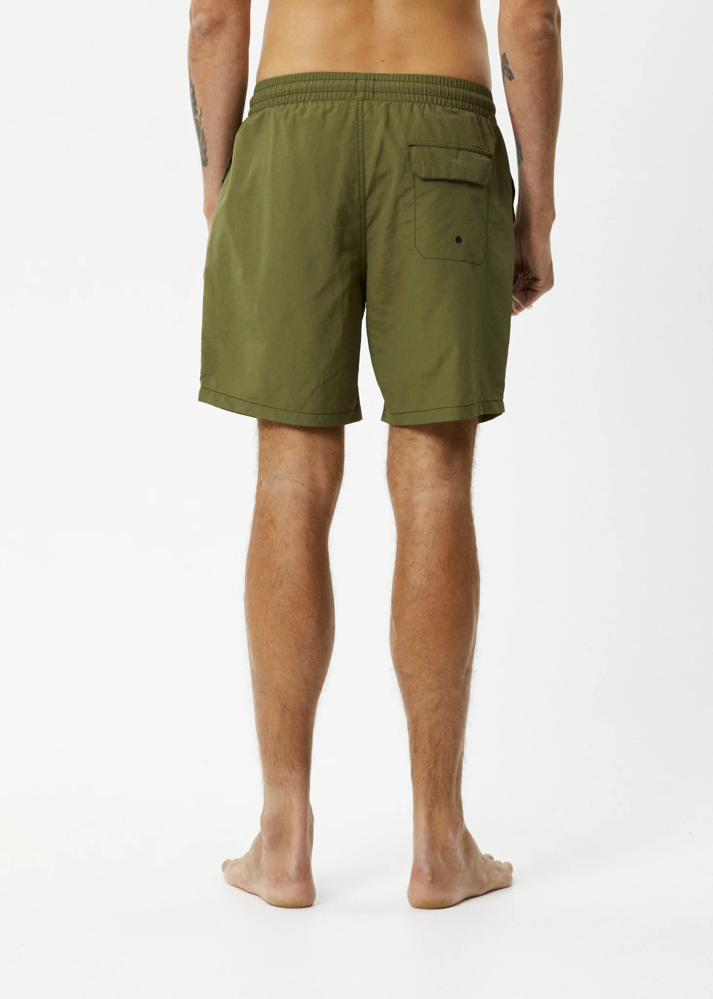 AFENDS Mens Baywatch - Swim Short 18" - Military - Image 4