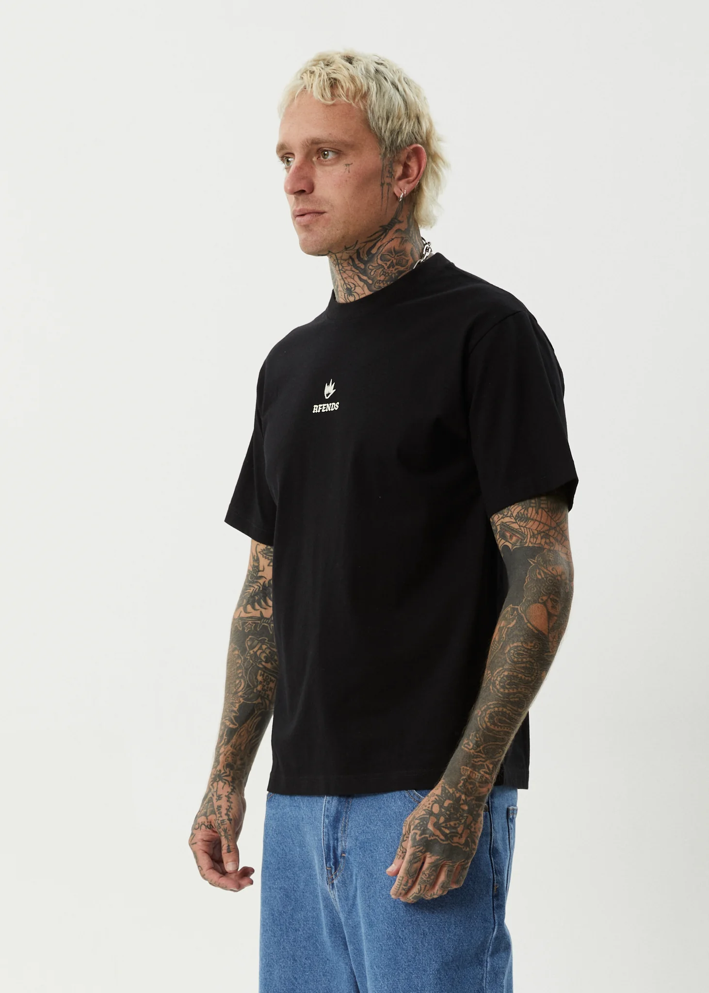 AFENDS Mens Burnin - Retro Tee - Black - Image 3
