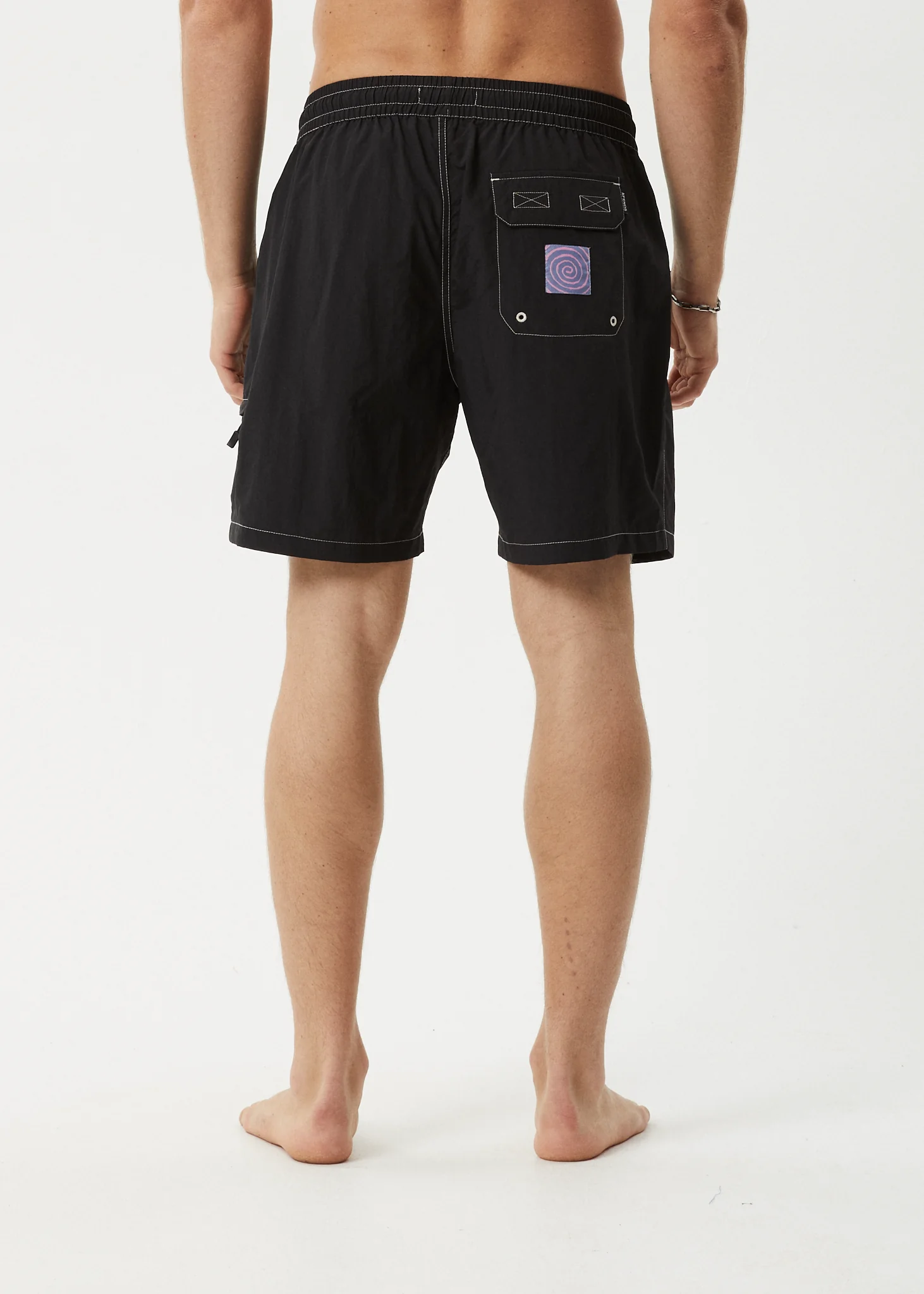 AFENDS Mens Deep State - Baywatch Swim Short 18" - Black - Image 5