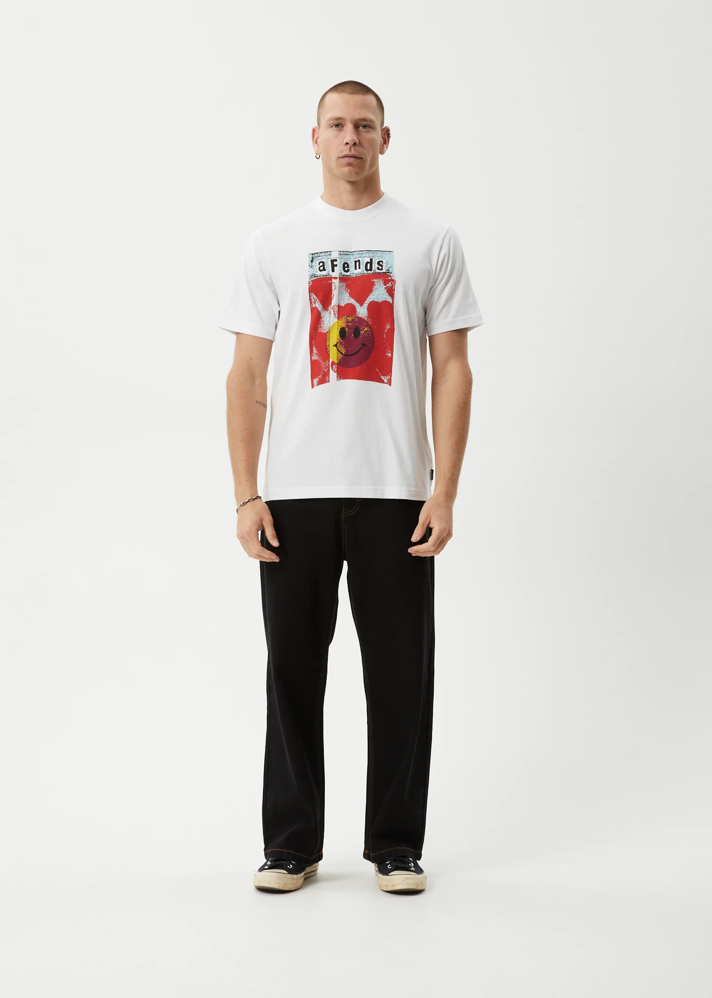 AFENDS Mens Dime Bag - Retro Tee - White - Image 9