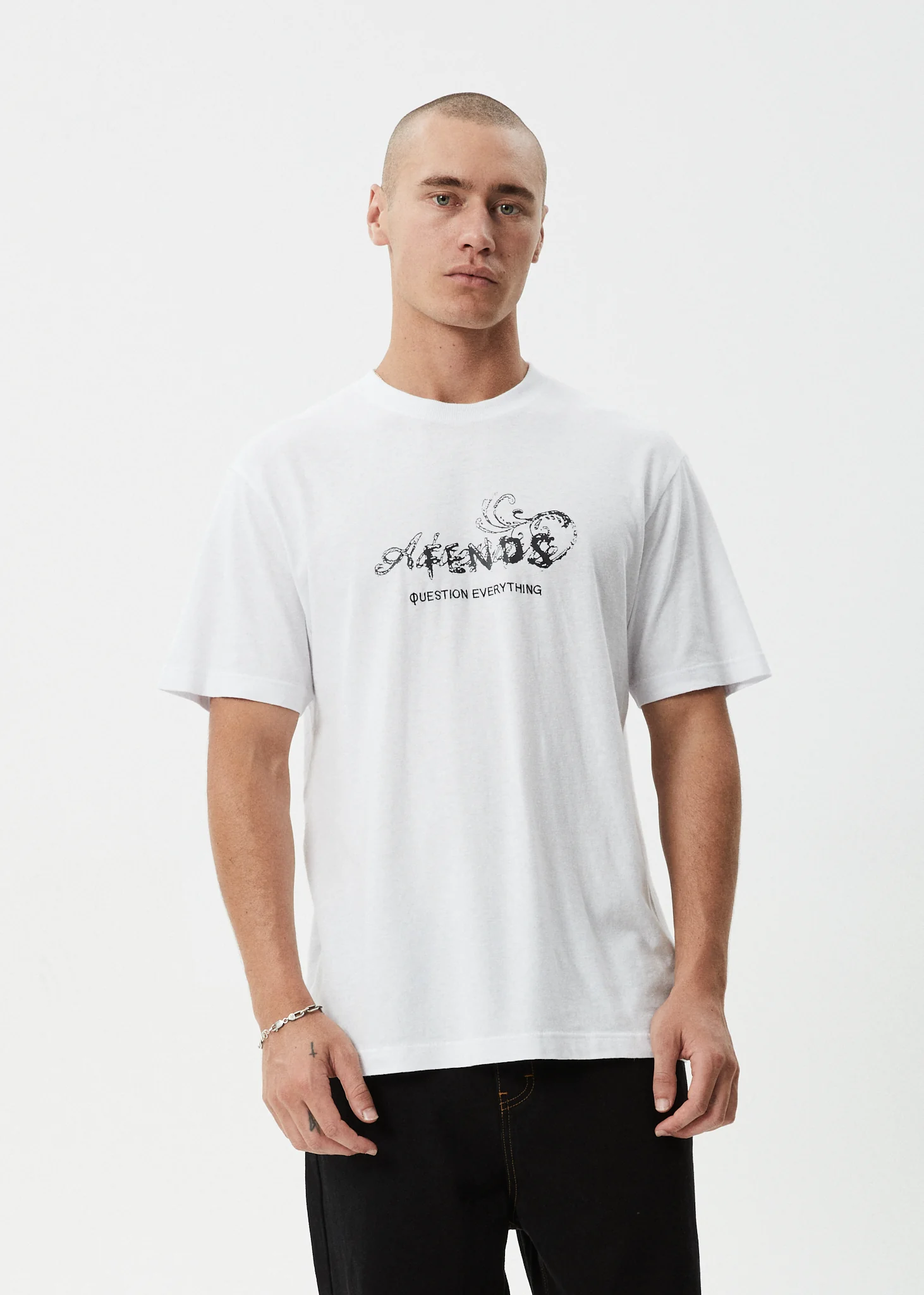 AFENDS Mens Dreamer - Retro Tee - White - Image 2