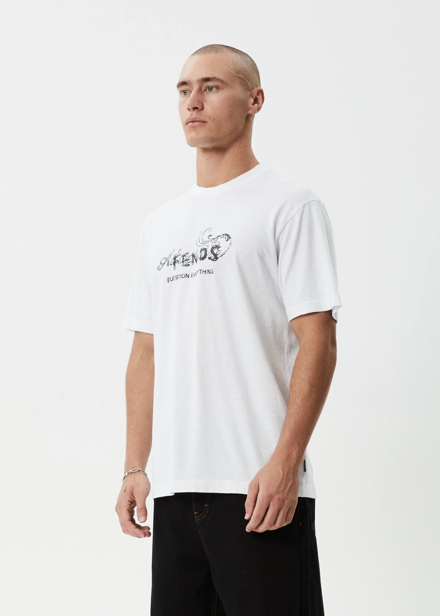 AFENDS Mens Dreamer - Retro Tee - White - Image 3
