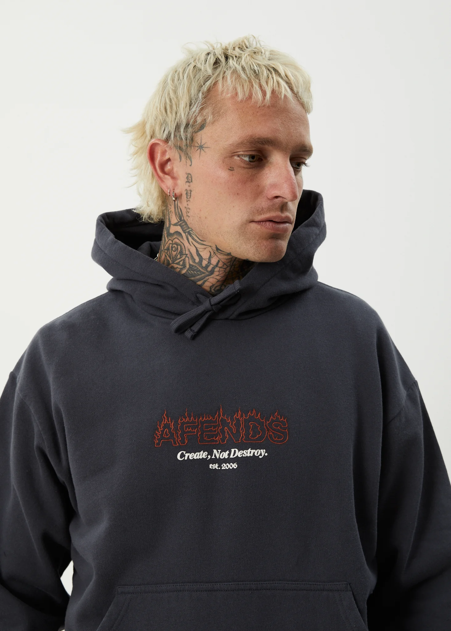 AFENDS Mens Ember - Hoodie - Charcoal - Image 6