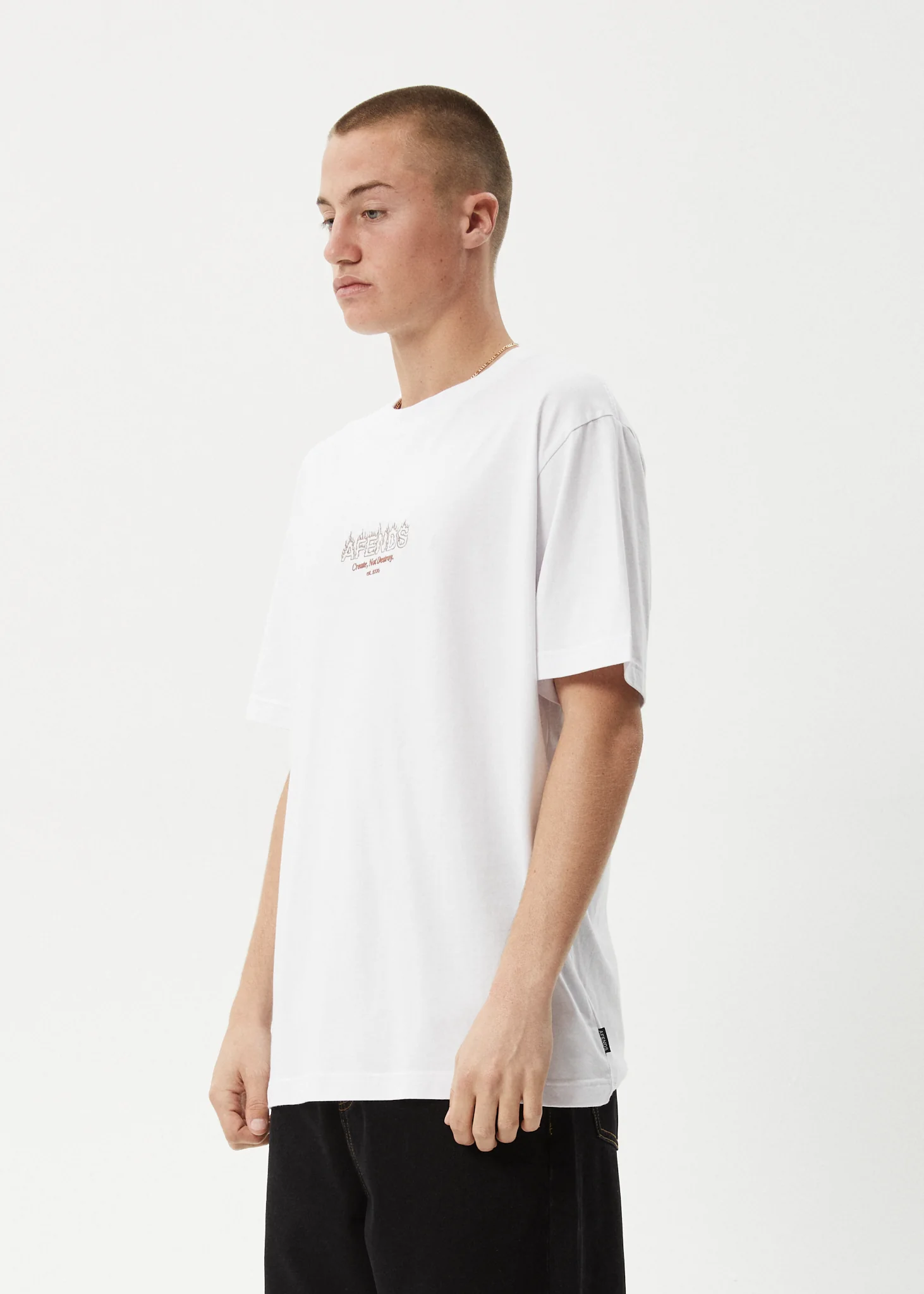 AFENDS Mens Ember - Retro Tee - White - Image 4