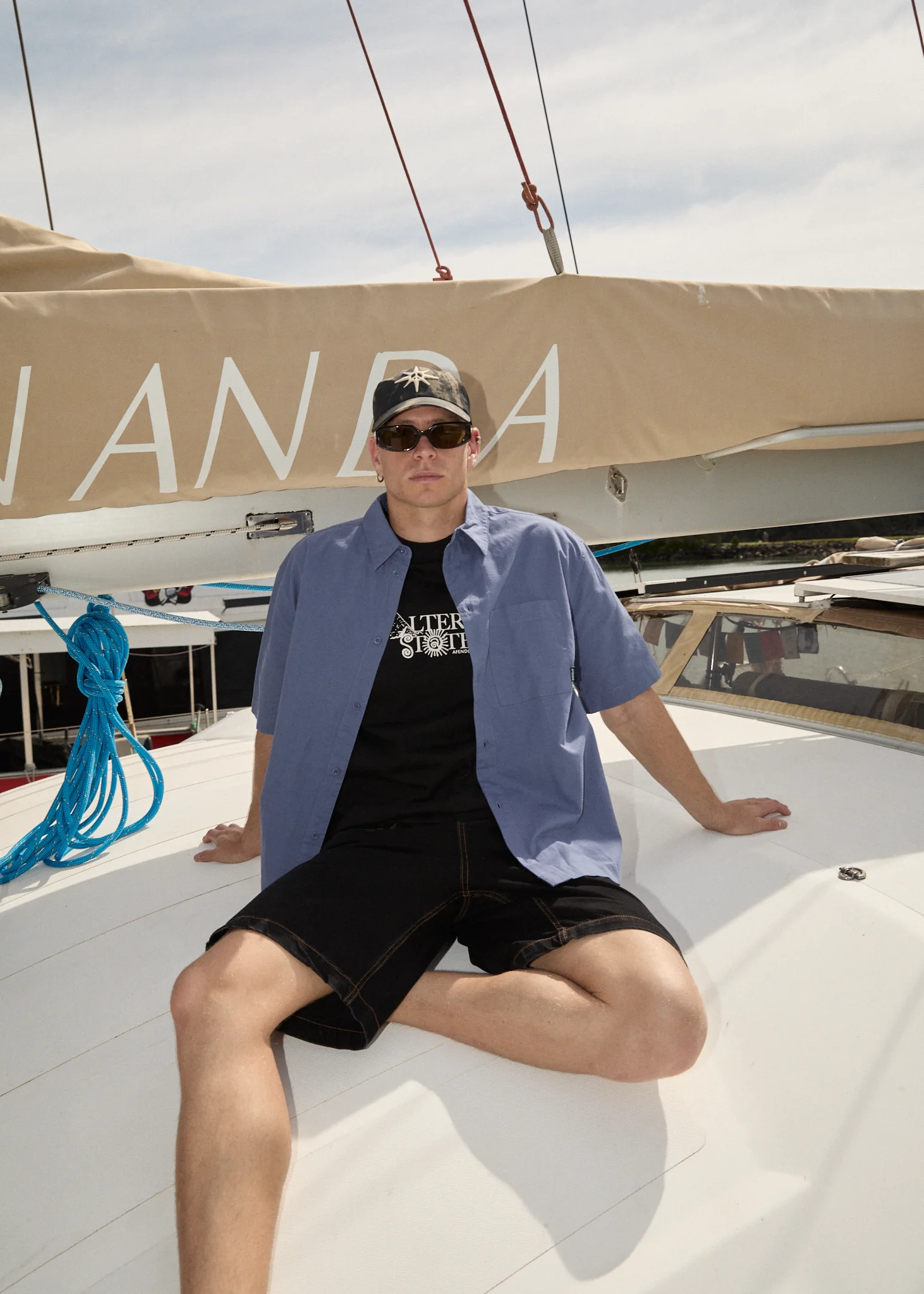 AFENDS Mens Everyday - Short Sleeve Shirt - Marlin - Image 2