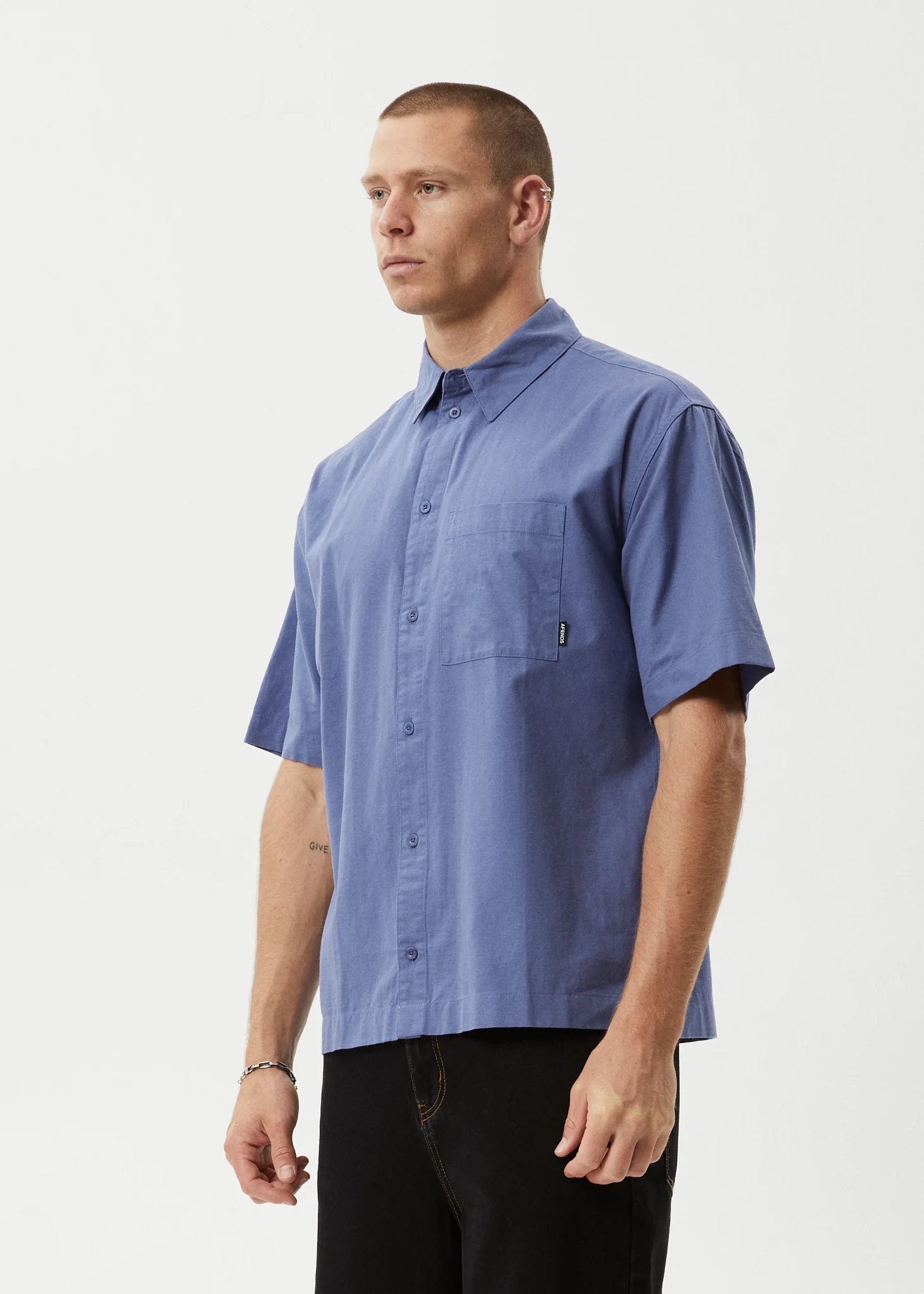 AFENDS Mens Everyday - Short Sleeve Shirt - Marlin - Image 4