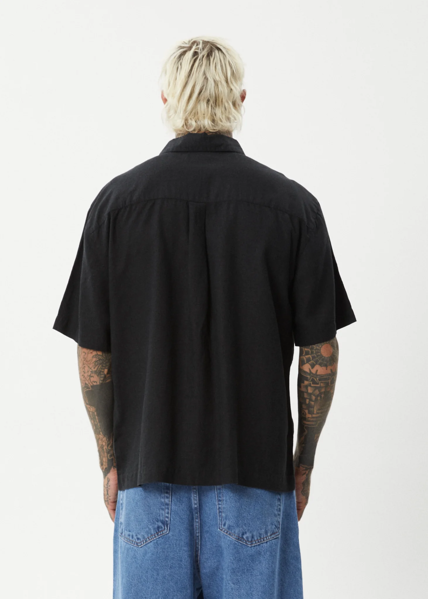 AFENDS Mens Everyday - Short Sleeve Shirt - Black - Image 7