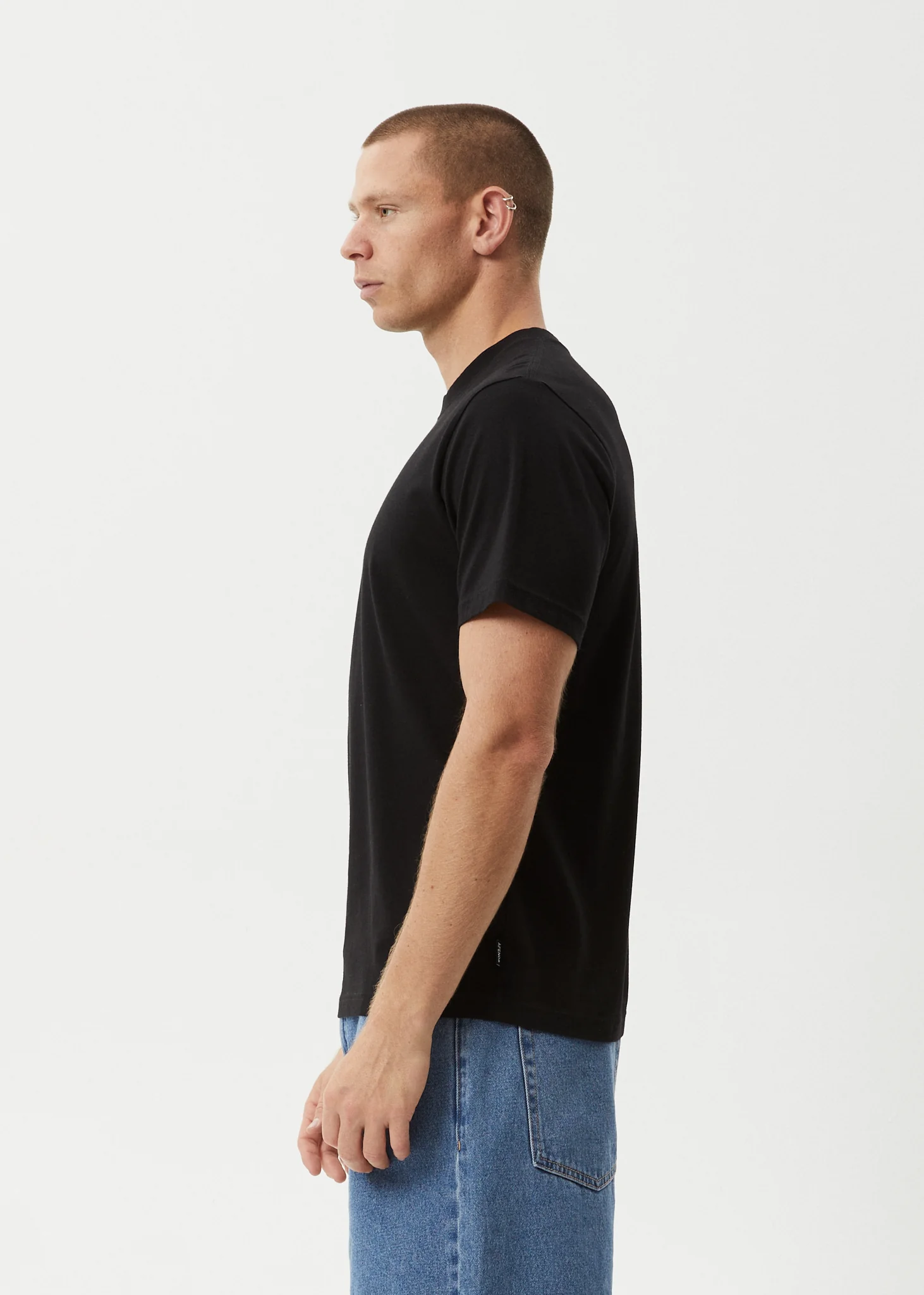 AFENDS Mens Flame - Retro Tee - Dark Olive / Black - Image 4