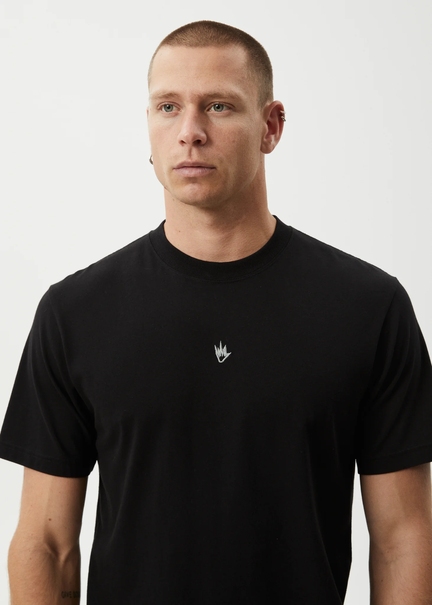 AFENDS Mens Flame - Retro Tee - Dark Olive / Black - Image 6