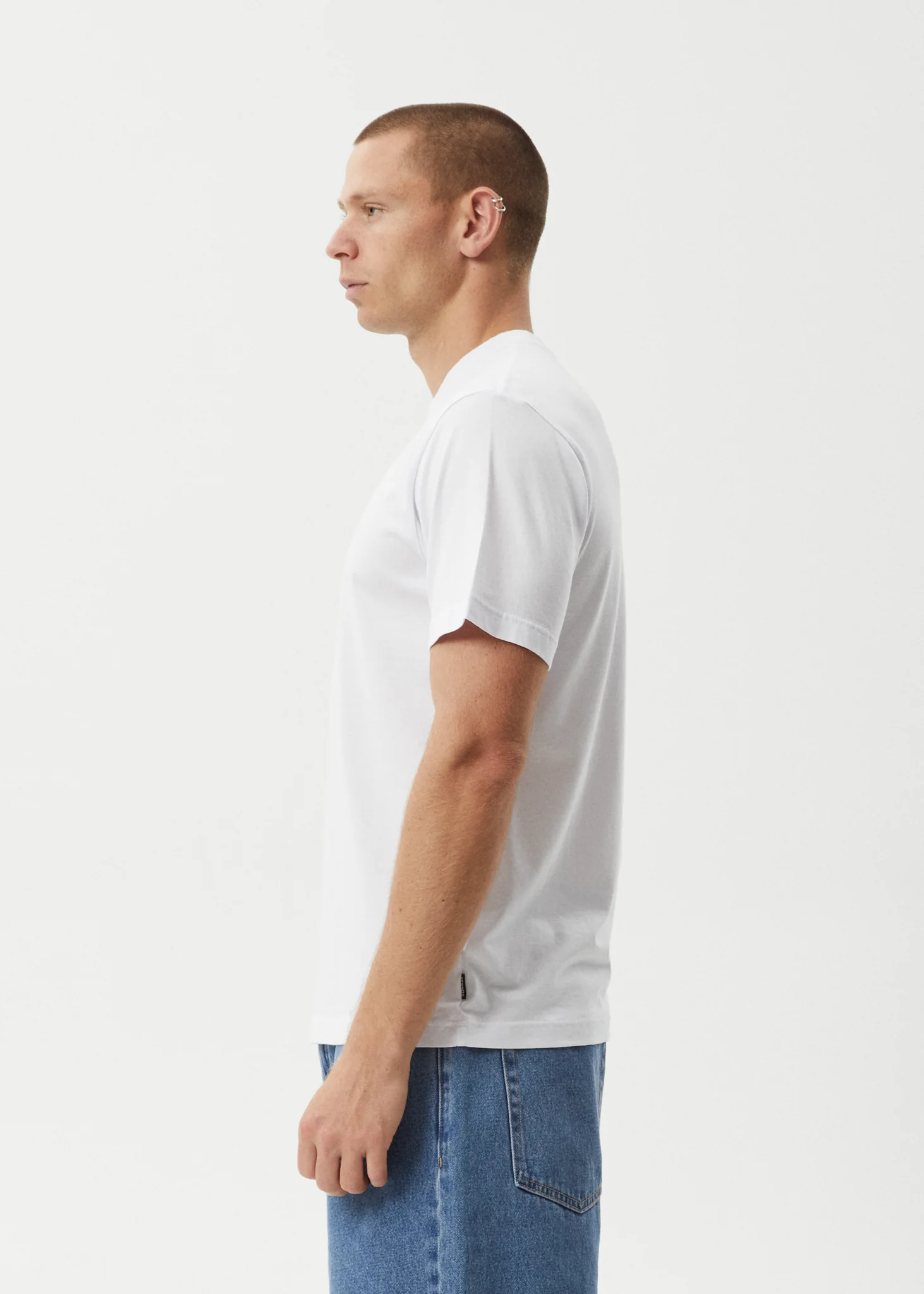 AFENDS Mens Flame - Retro Tee - White / Blue - Image 4