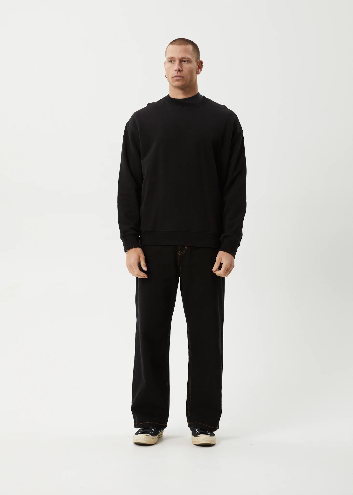 AFENDS Mens Genesis - Crew Neck - Black - Image 11