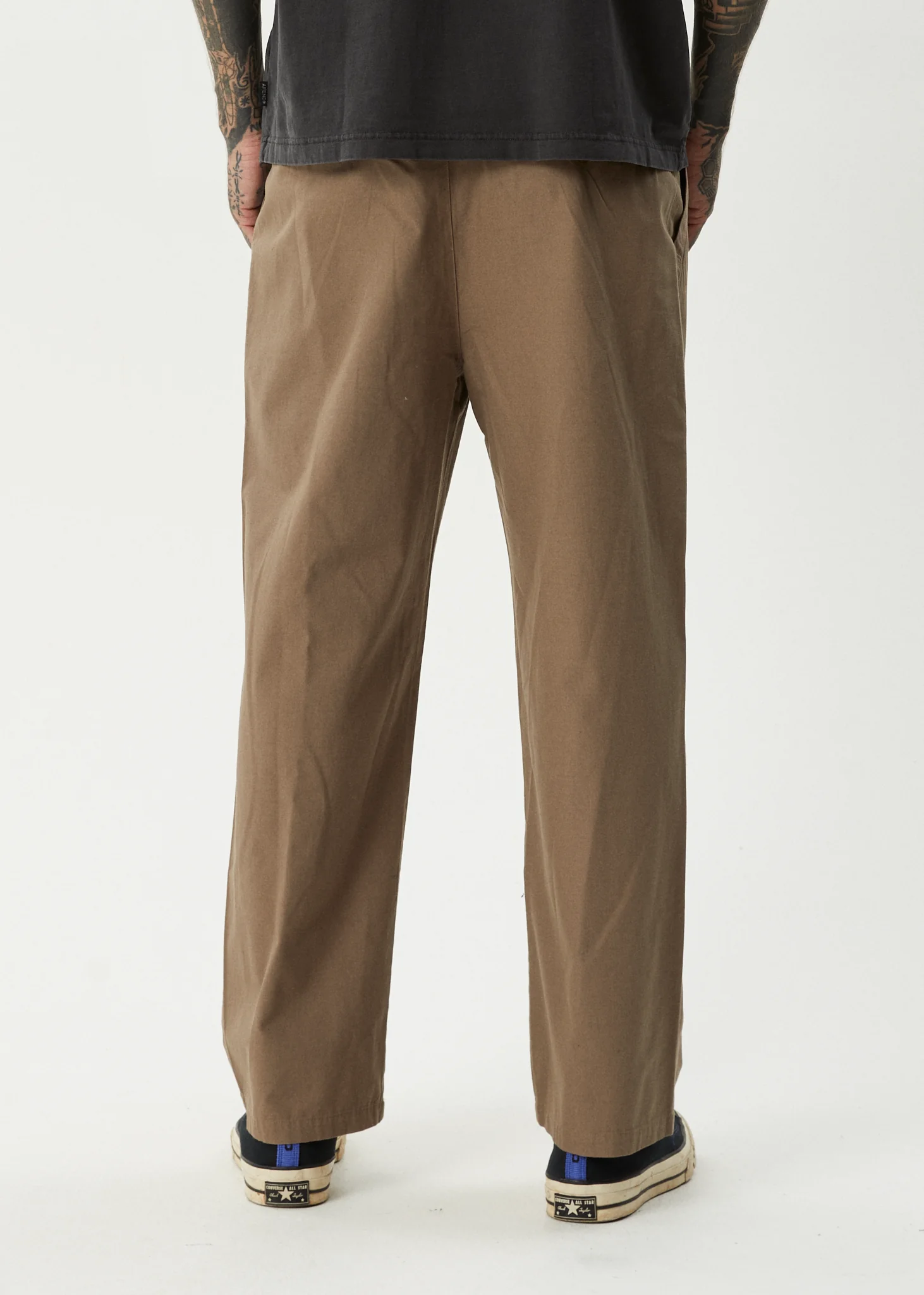 AFENDS Mens Glider - Pleated Pant - Fossil - Image 6