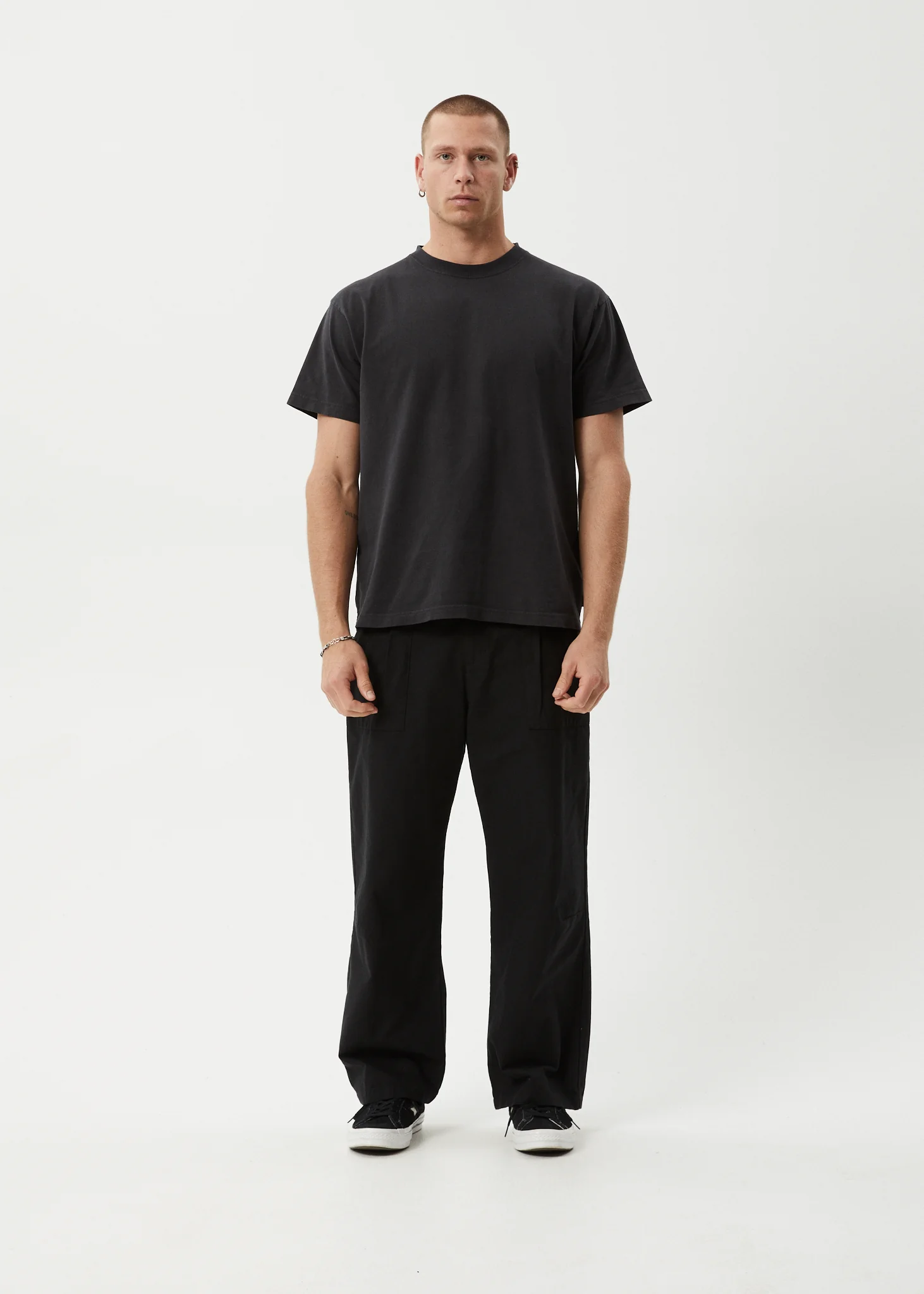 AFENDS Mens Glider - Pleated Pant - Black - Image 9