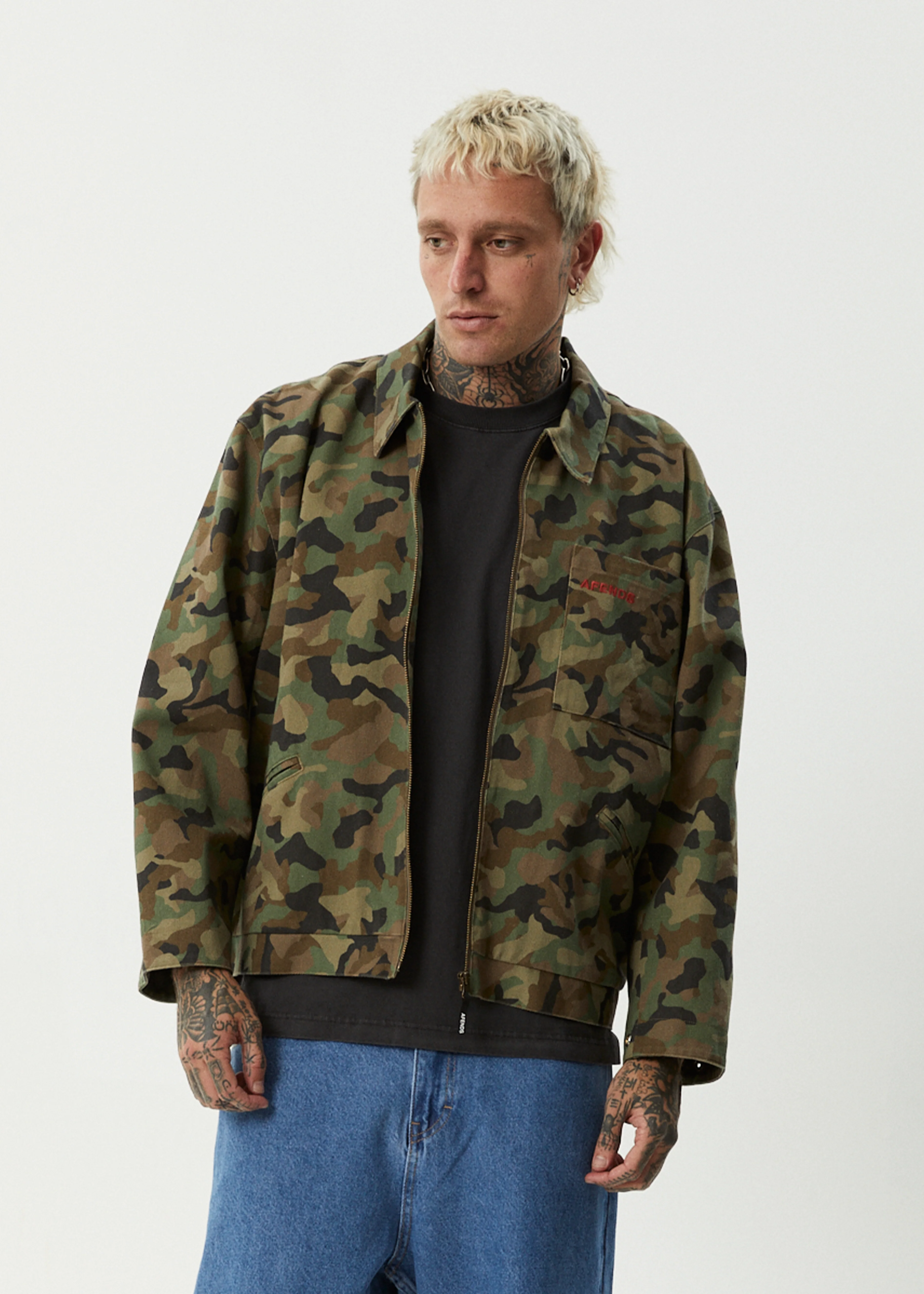 AFENDS Mens Hidden Oracle - Workwear Jacket - Hidden - Image 5