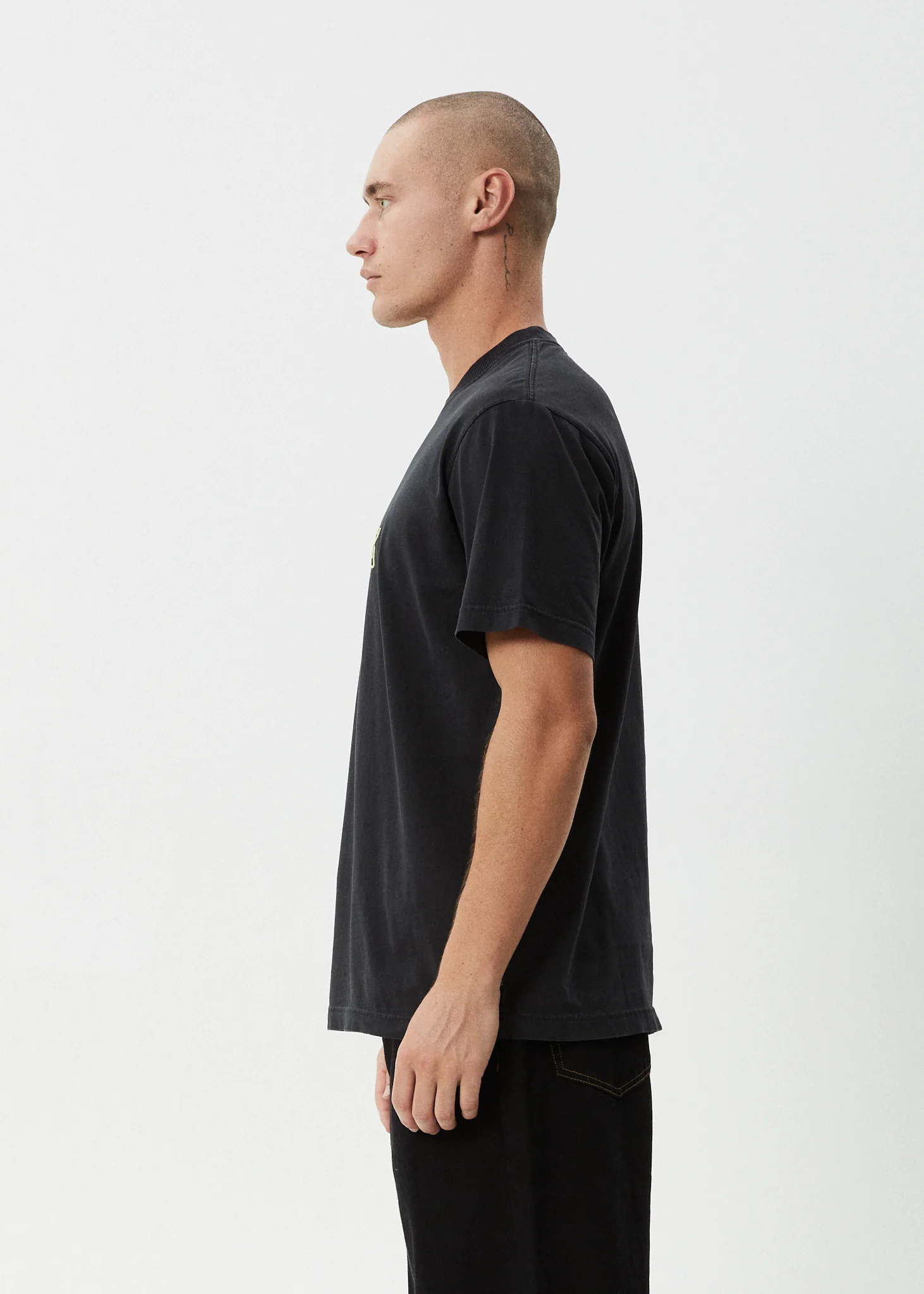 AFENDS Mens Home - Retro Tee - Stone Black - Image 4