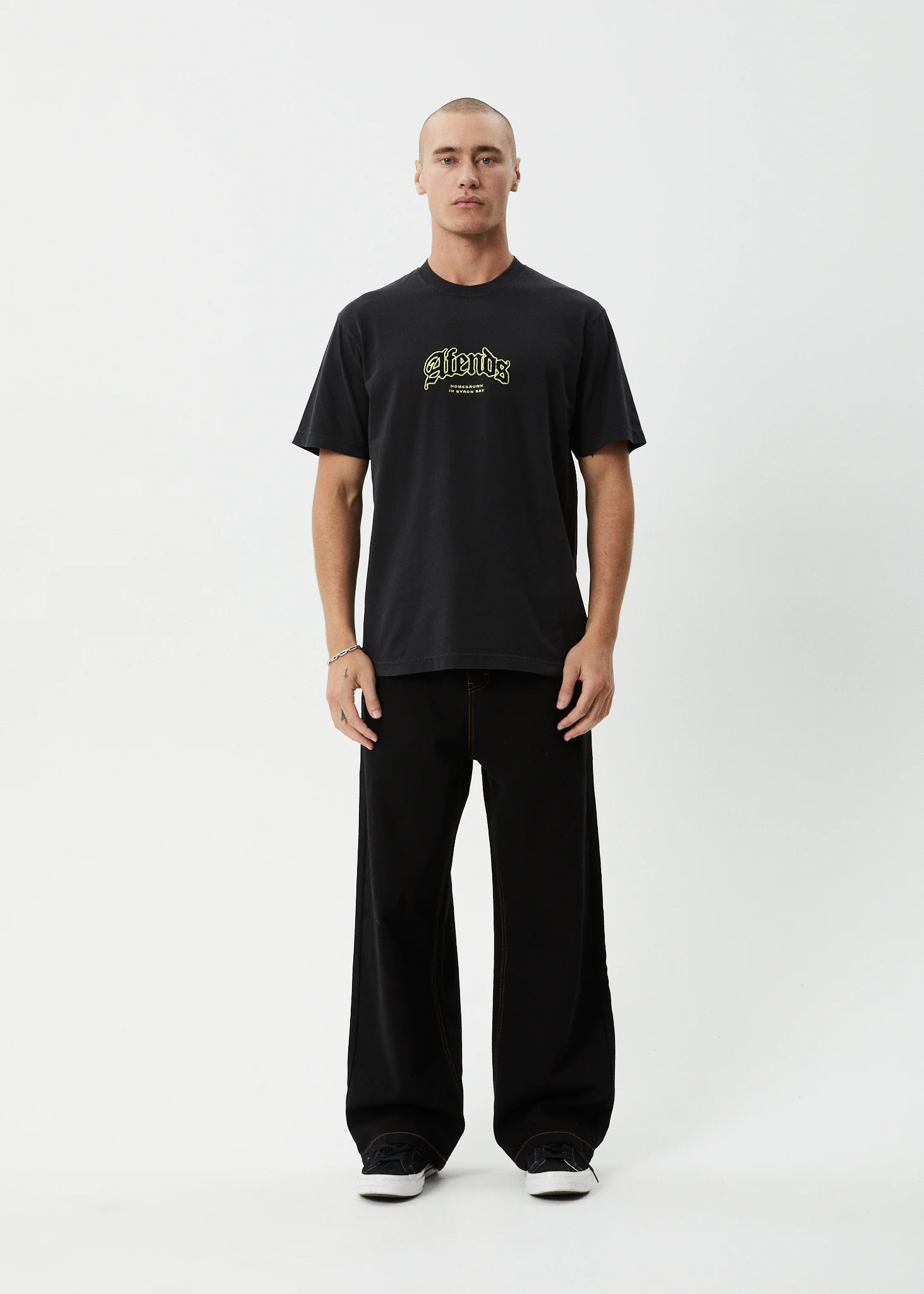 AFENDS Mens Home - Retro Tee - Stone Black - Image 7