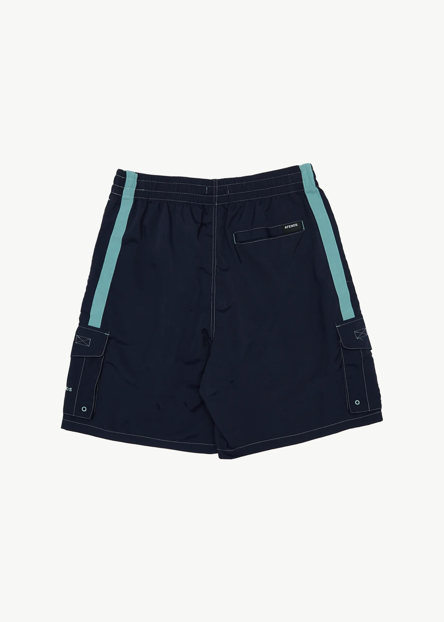 AFENDS Mens House Related - Cargo Swim Short 21" - Deep Sea - Image 8