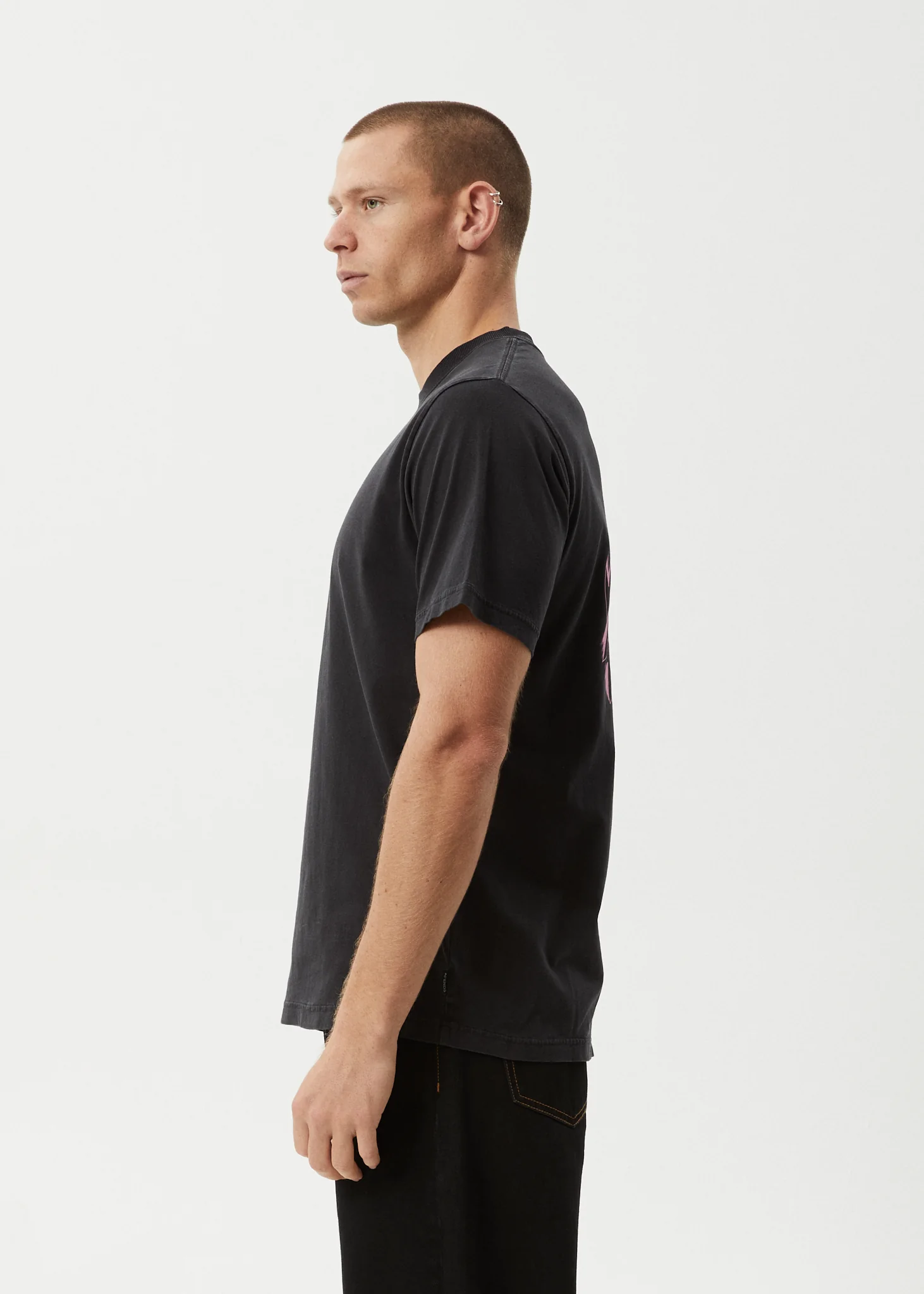 AFENDS Mens Kaleidodope - Retro Tee - Stone Black - Image 4