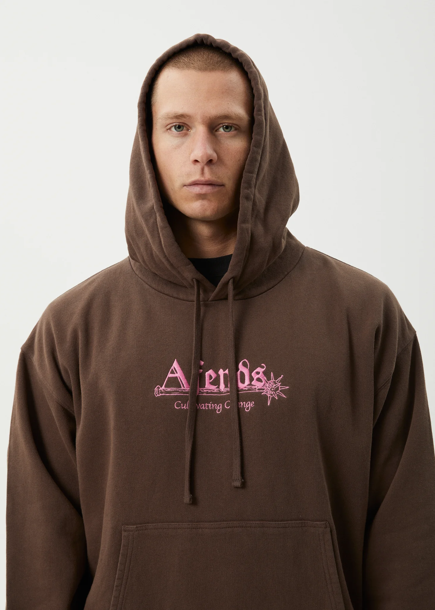 AFENDS Mens Mace - Hoodie - Coffee - Image 6