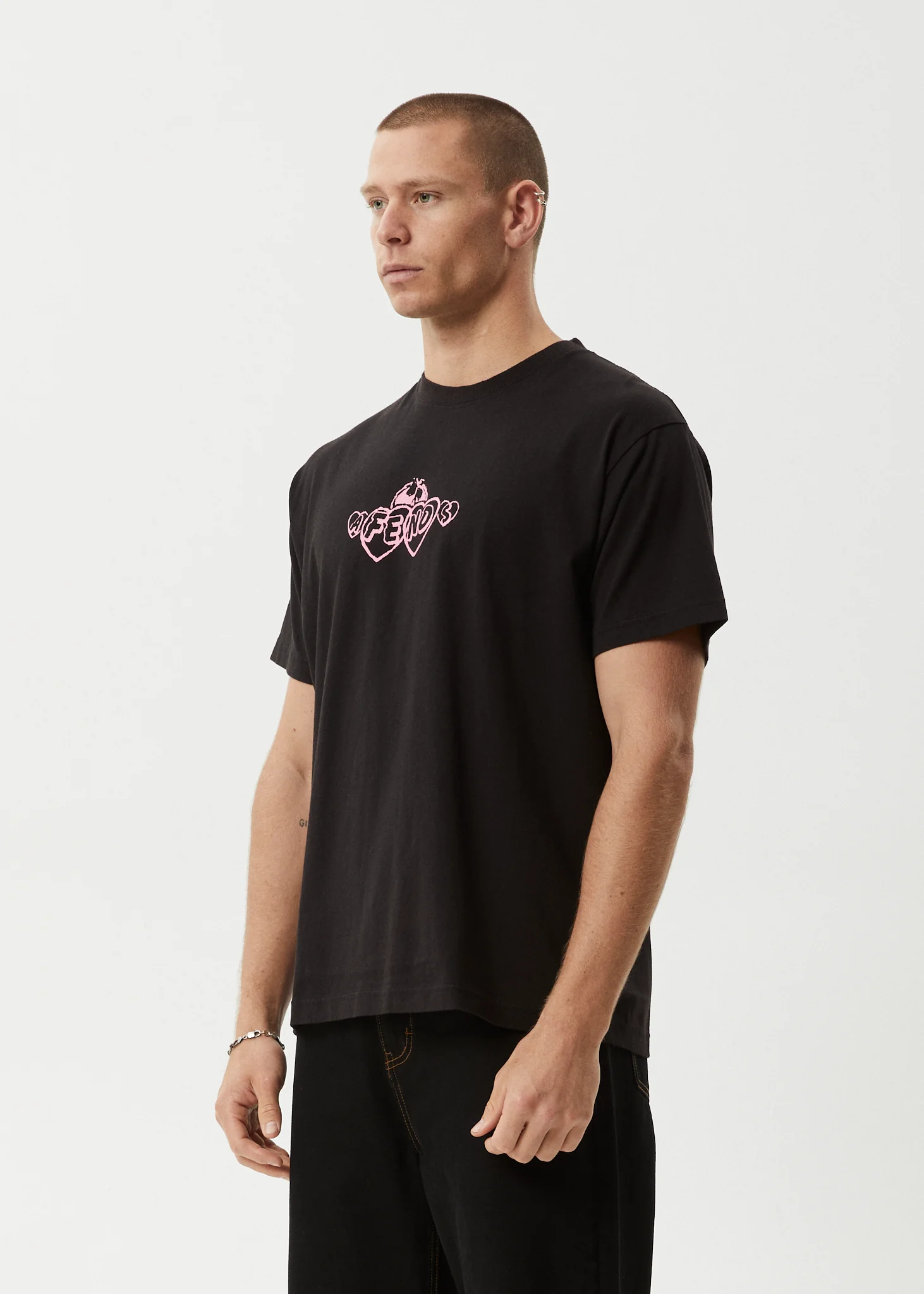 AFENDS Mens Mind Blow - Boxy Tee - Black - Image 3