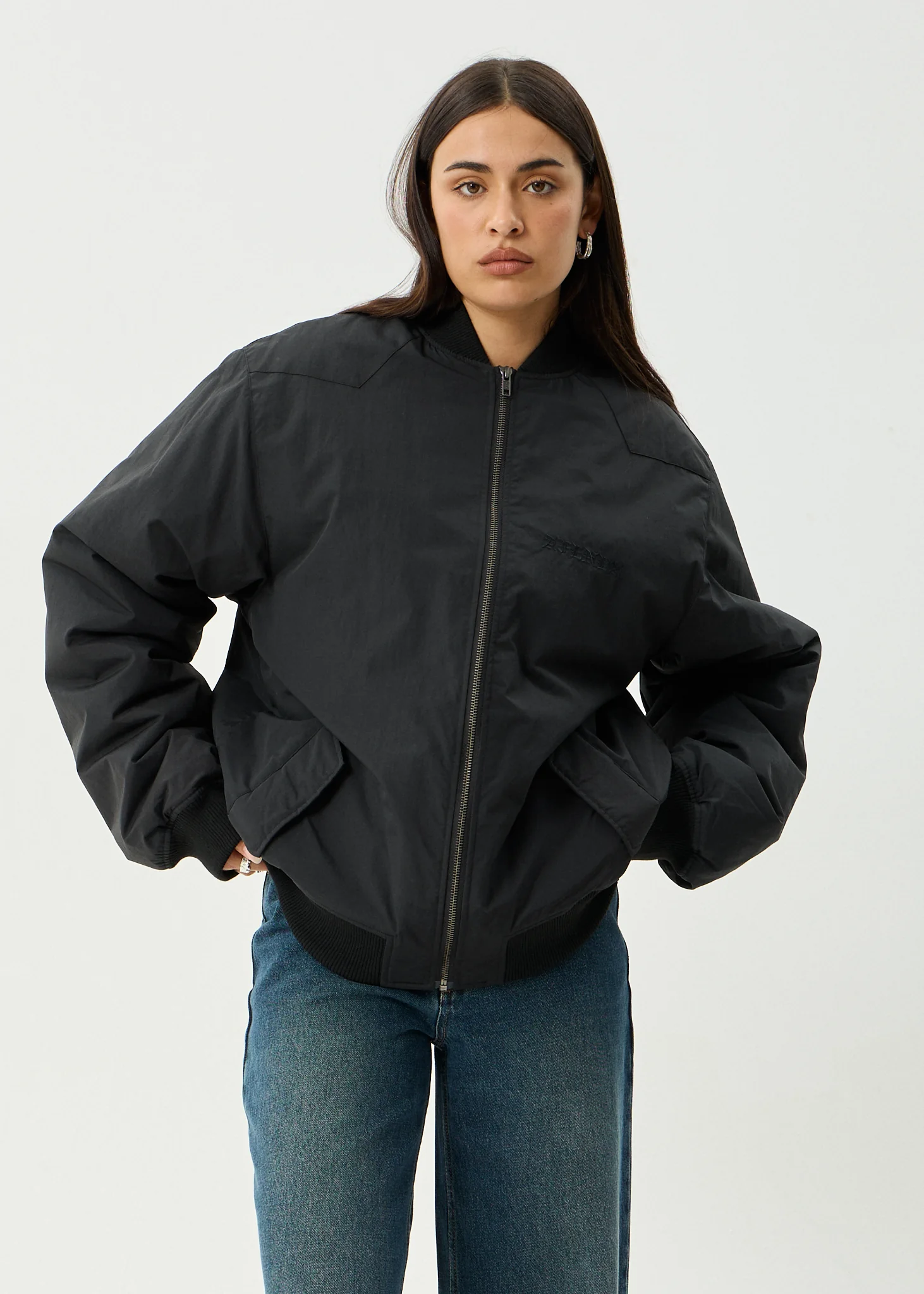 AFENDS Mens No More Bombs - Bomber Jacket - Black - Image 2