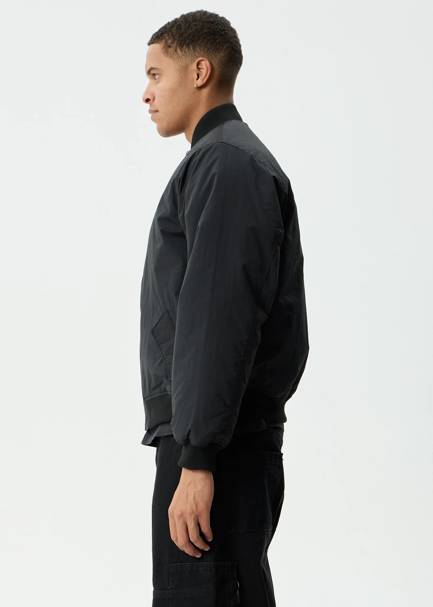 AFENDS Mens No More Bombs - Bomber Jacket - Black - Image 9