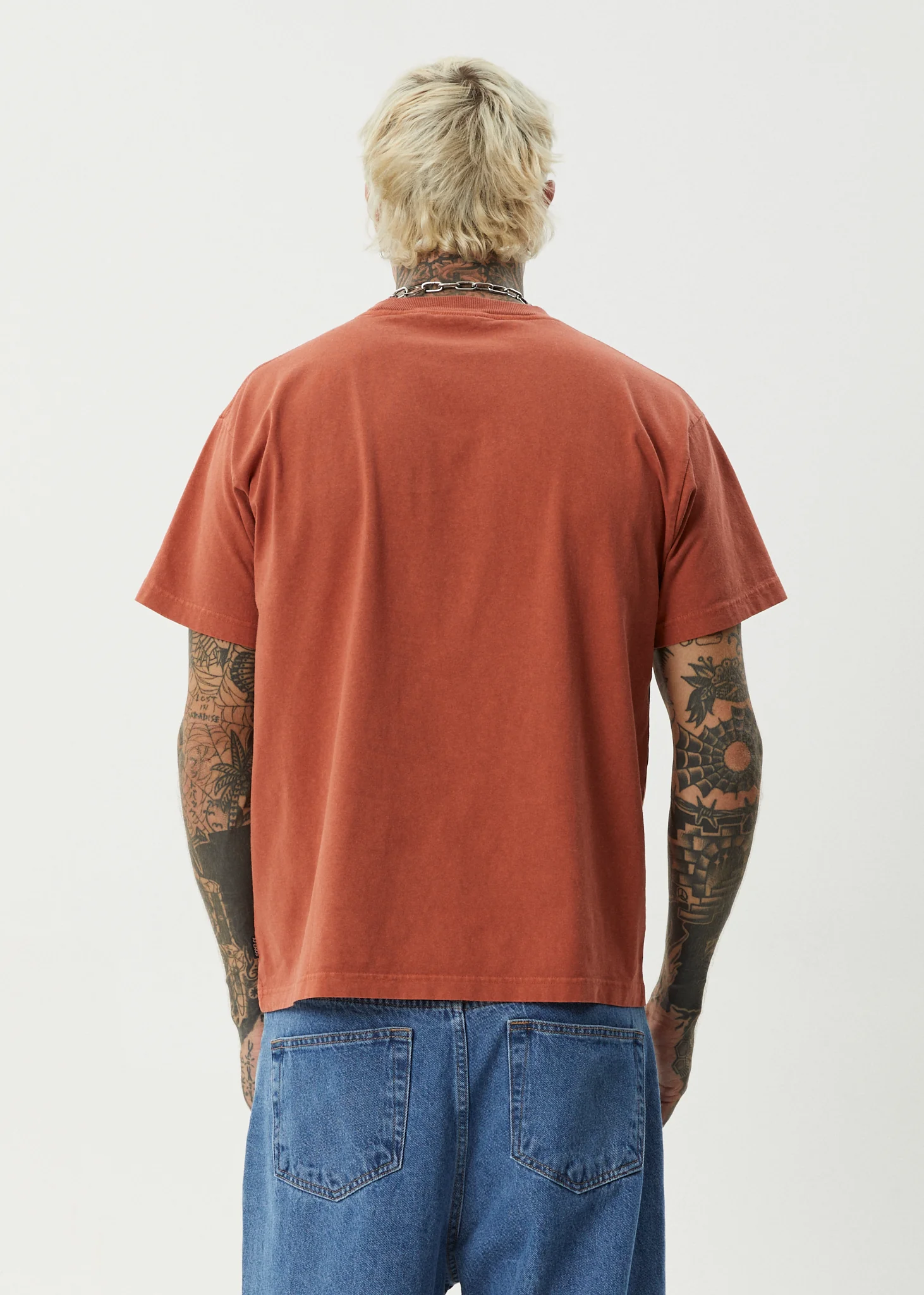 AFENDS Mens Nuts N Bolts - Heavyweight Boxy Tee - Terra - Image 6