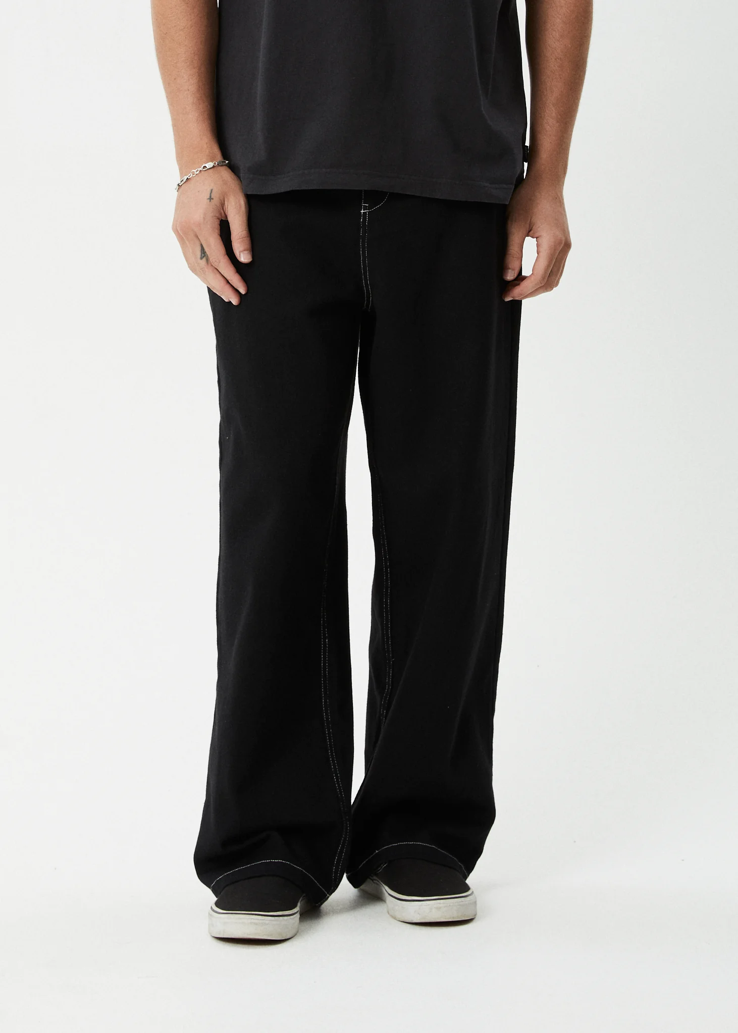 AFENDS Mens Pablo - Baggy Pant - Black - Image 2