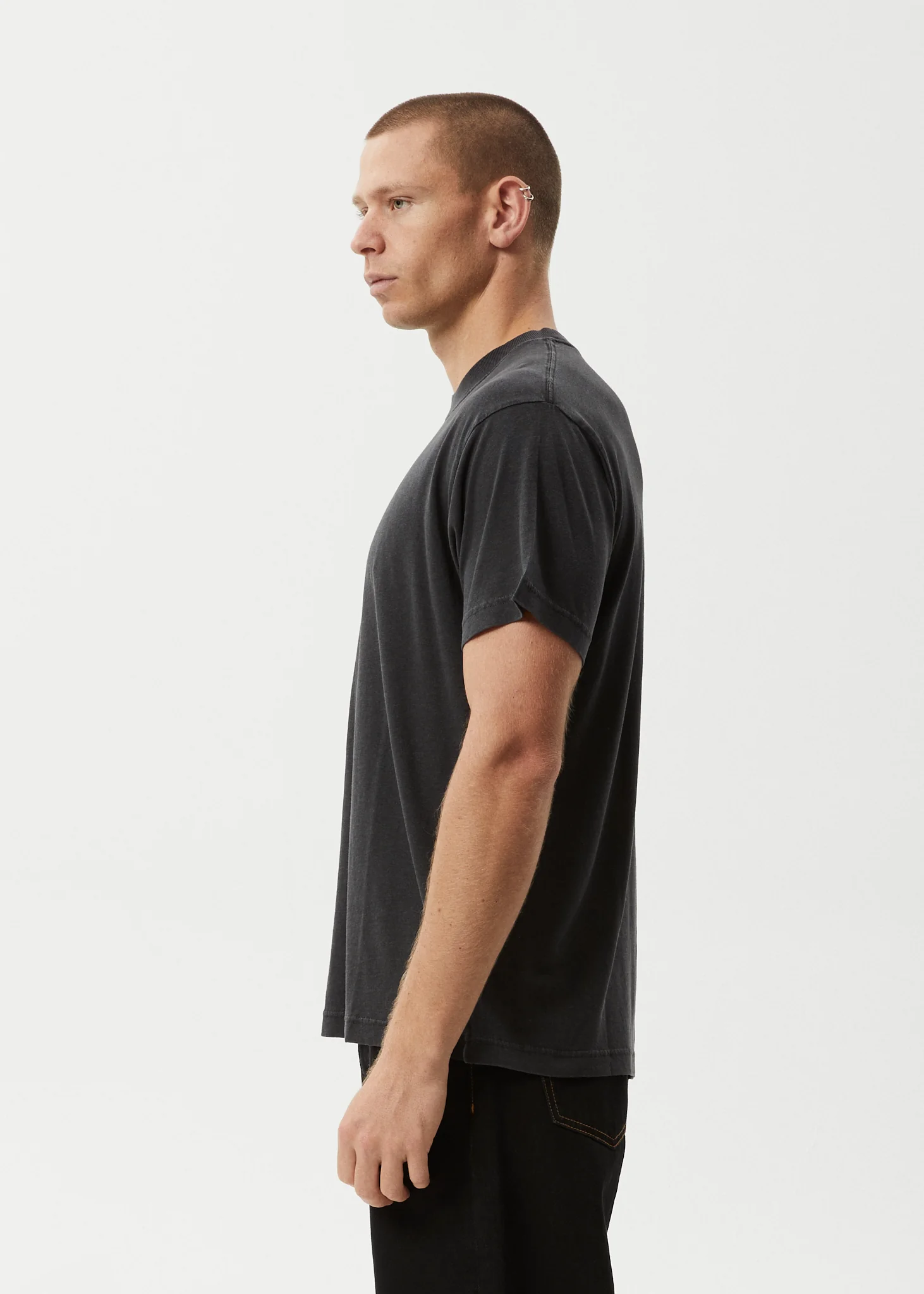 AFENDS Mens Foundation - Boxy Tee - Stone Black - Image 4