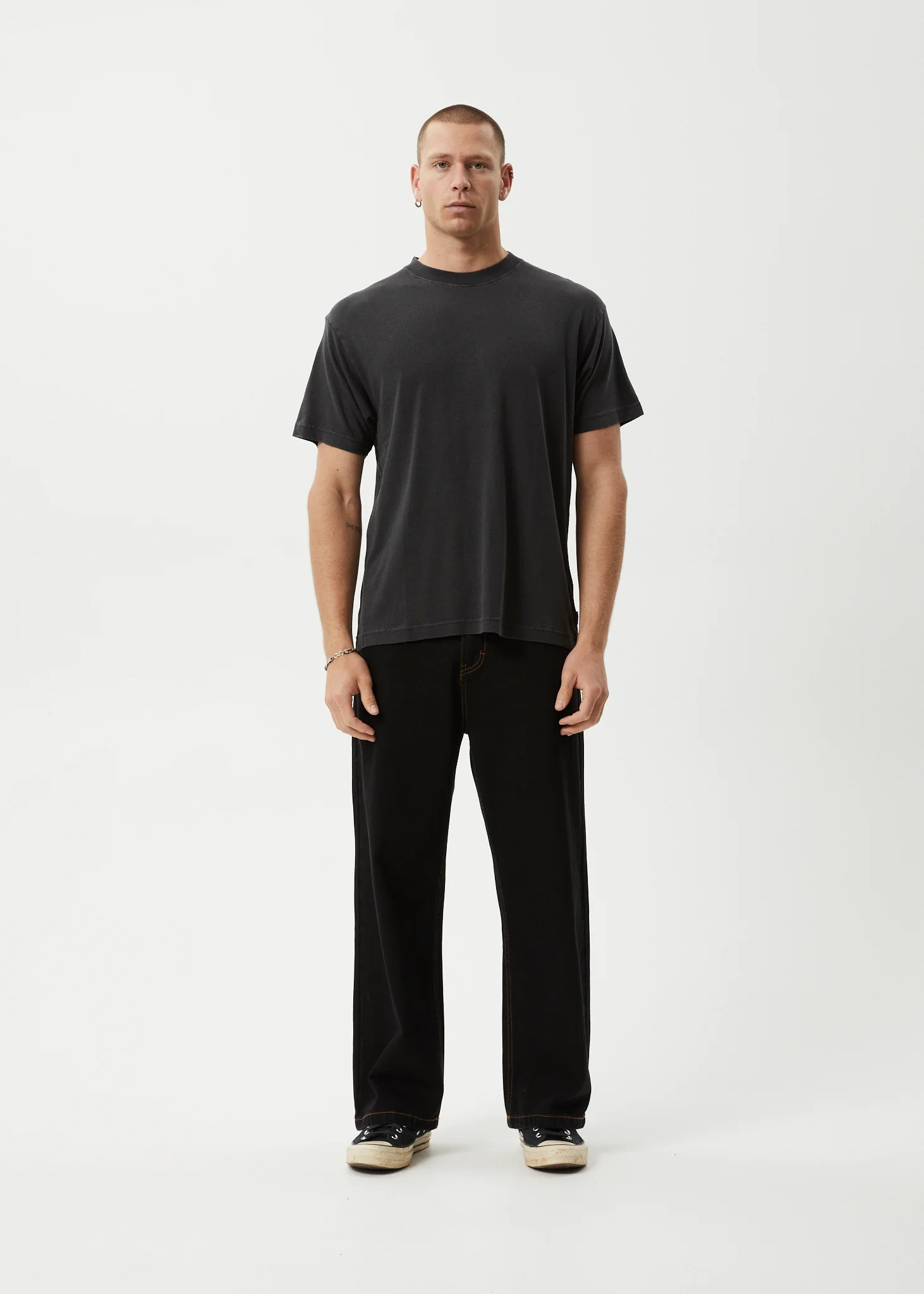 AFENDS Mens Foundation - Boxy Tee - Stone Black - Image 6
