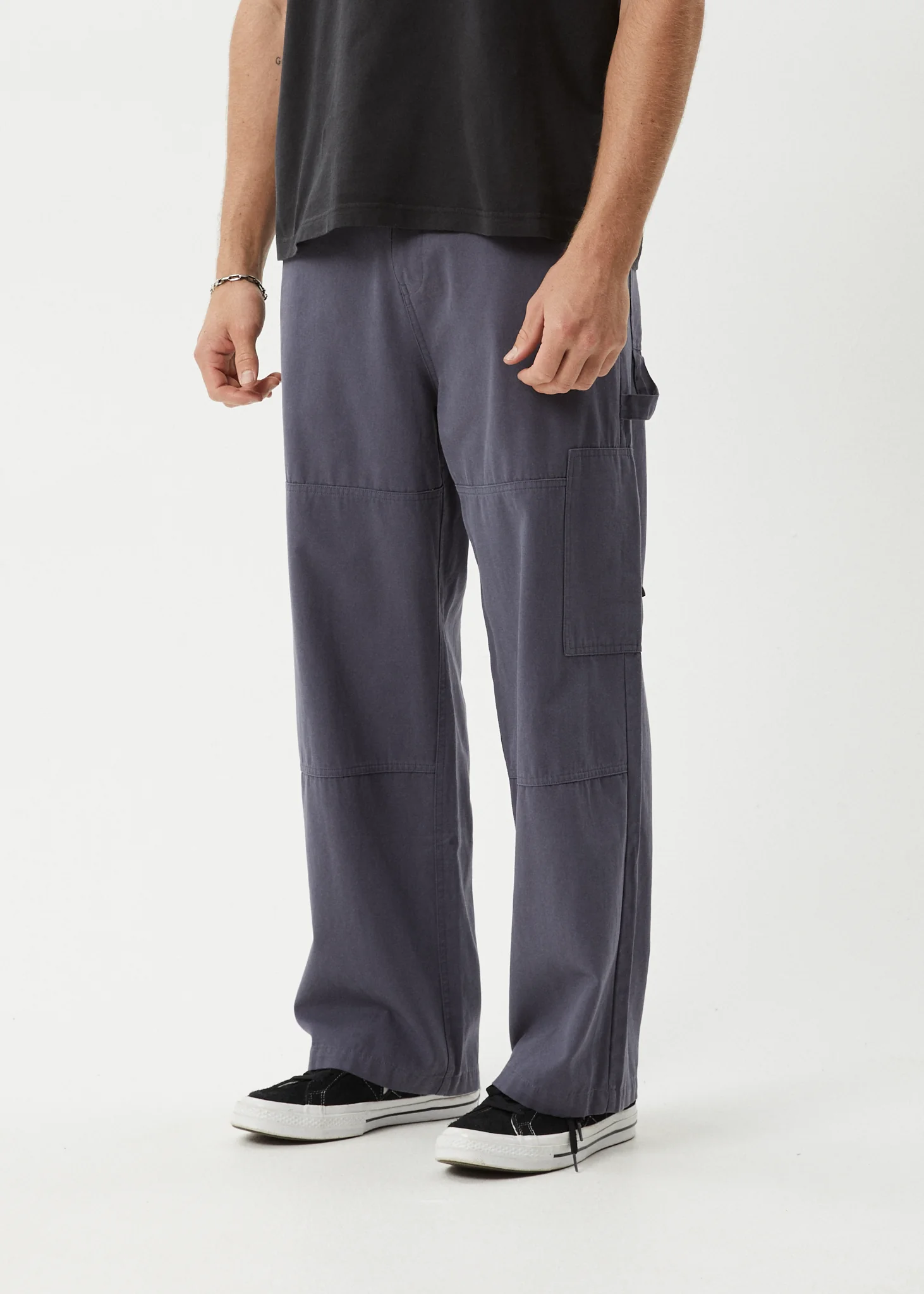 AFENDS Mens Richmond - Canvas Workwear Pant - Marlin - Image 4