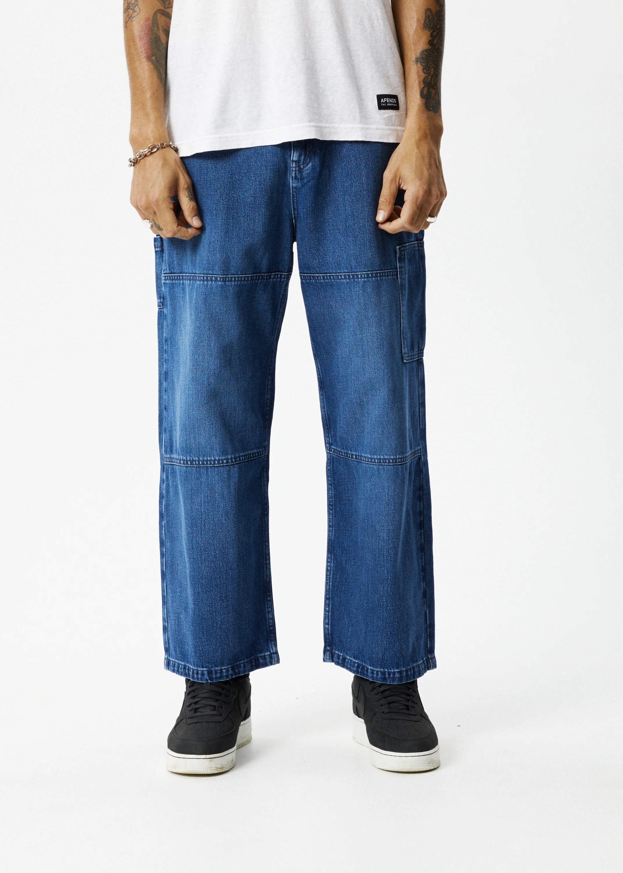 AFENDS Mens Richmond - Denim Workwear Jean - Authentic Blue - Image 2