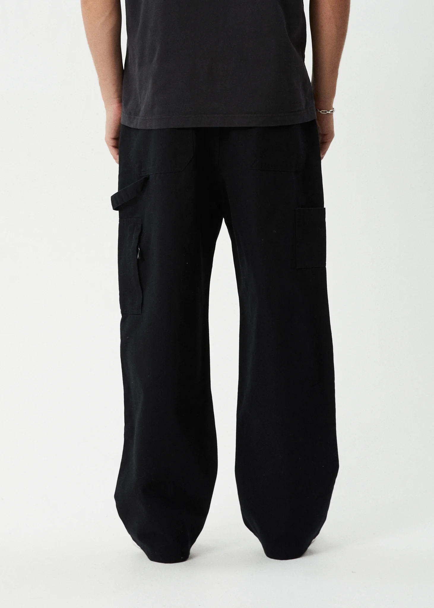 AFENDS Mens Richmond - Canvas Workwear Pant - Black - Image 5