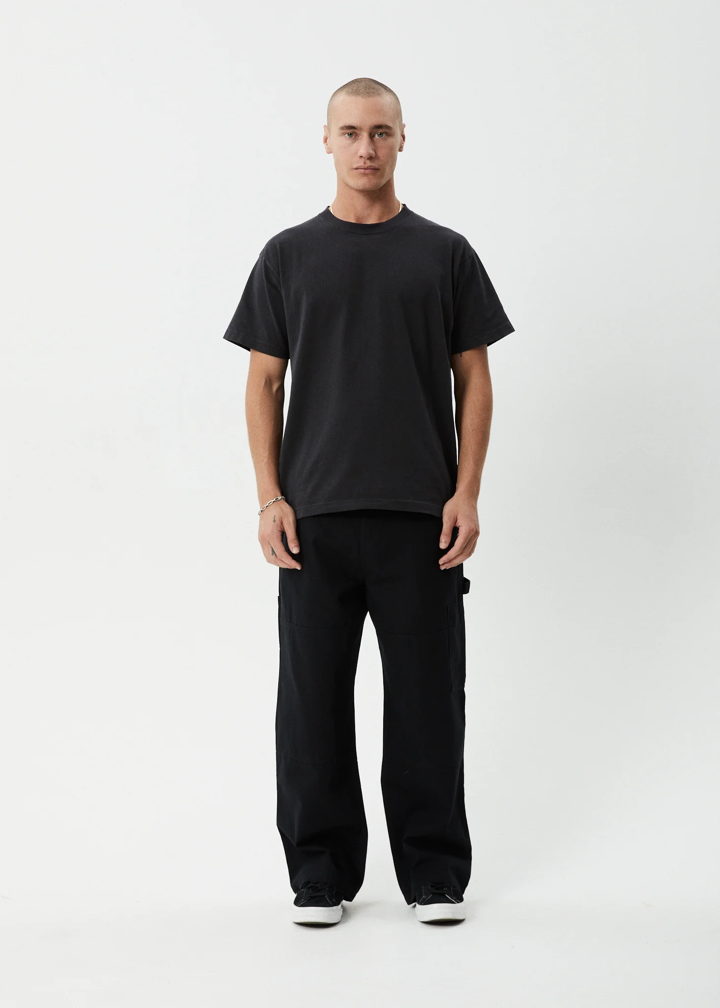 AFENDS Mens Richmond - Canvas Workwear Pant - Black - Image 6