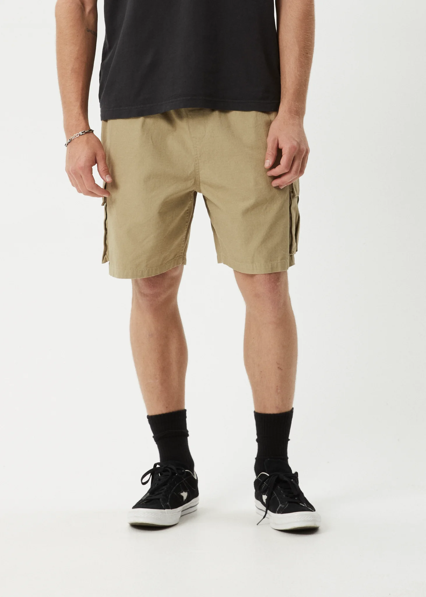 AFENDS Mens Ripped Out 98 - Oversized Cargo Short 22" - Boa - Image 2