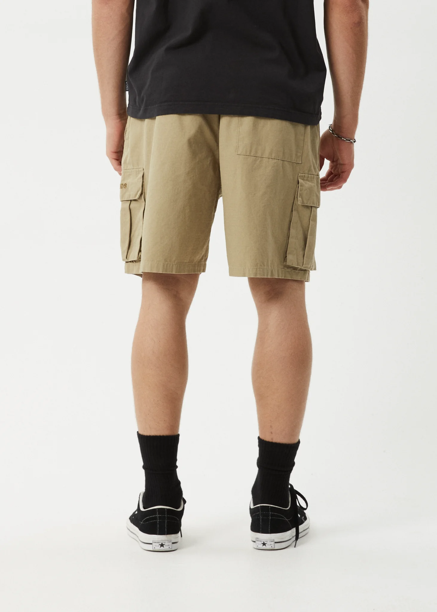 AFENDS Mens Ripped Out 98 - Oversized Cargo Short 22" - Boa - Image 5